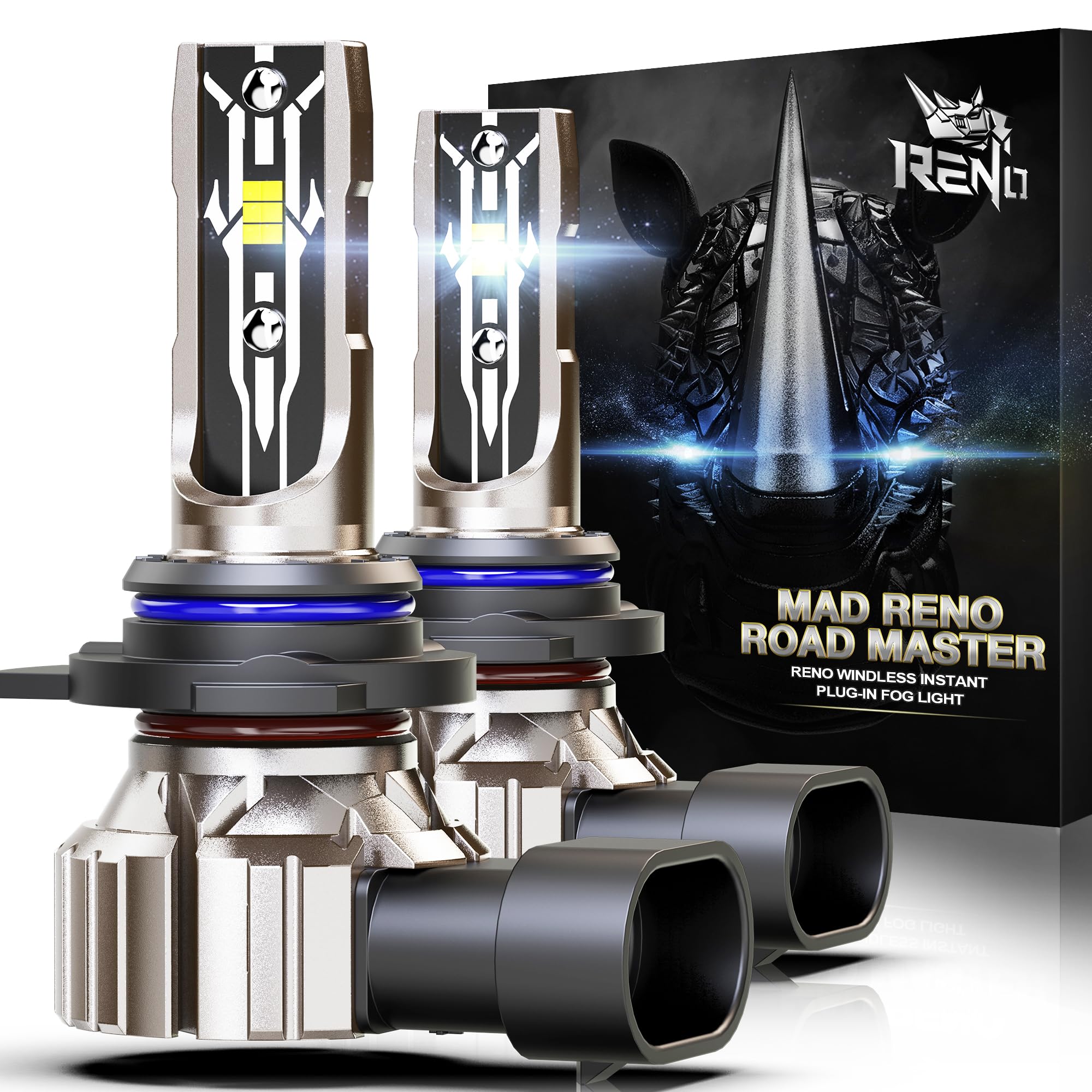 Reno 9012 Bulb, 9012 Fog Lights Bulb, 9012 Light Bulbs Fanless In Line Car Fog Bulb Plug And Play, Pack Of 2