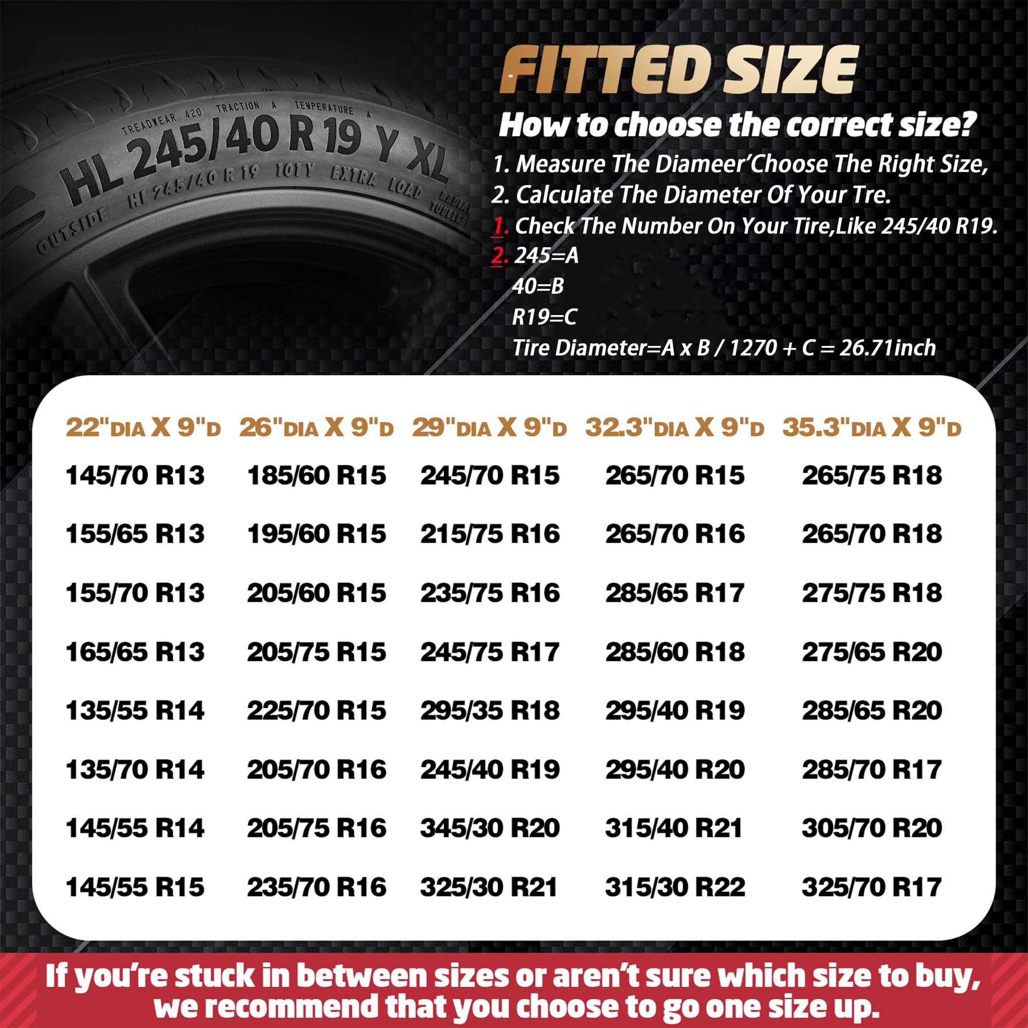 K-Musculo RV Tire Covers 4-Pack, Waterproof Wheel Covers for RV Wheel Travel Trailer Camper Truck SUV, Fit 33-35 Inch Tire Diame