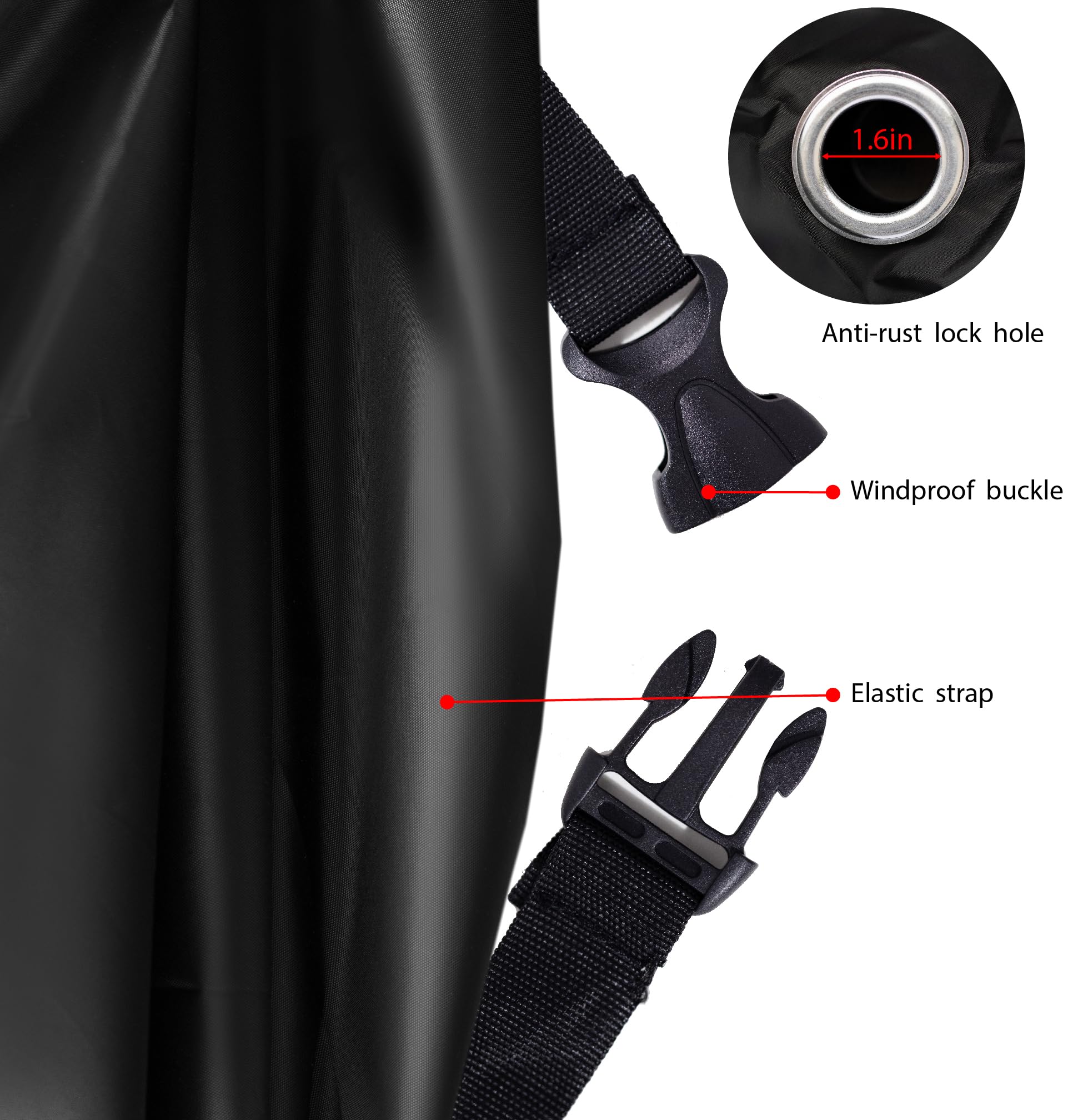 Wrypun Motorcycle Cover Waterproof Outdoor with Lock-Holes & Storage Bag Fits up to 104'' Yamaha Honda Harley Suzuki Waterproof