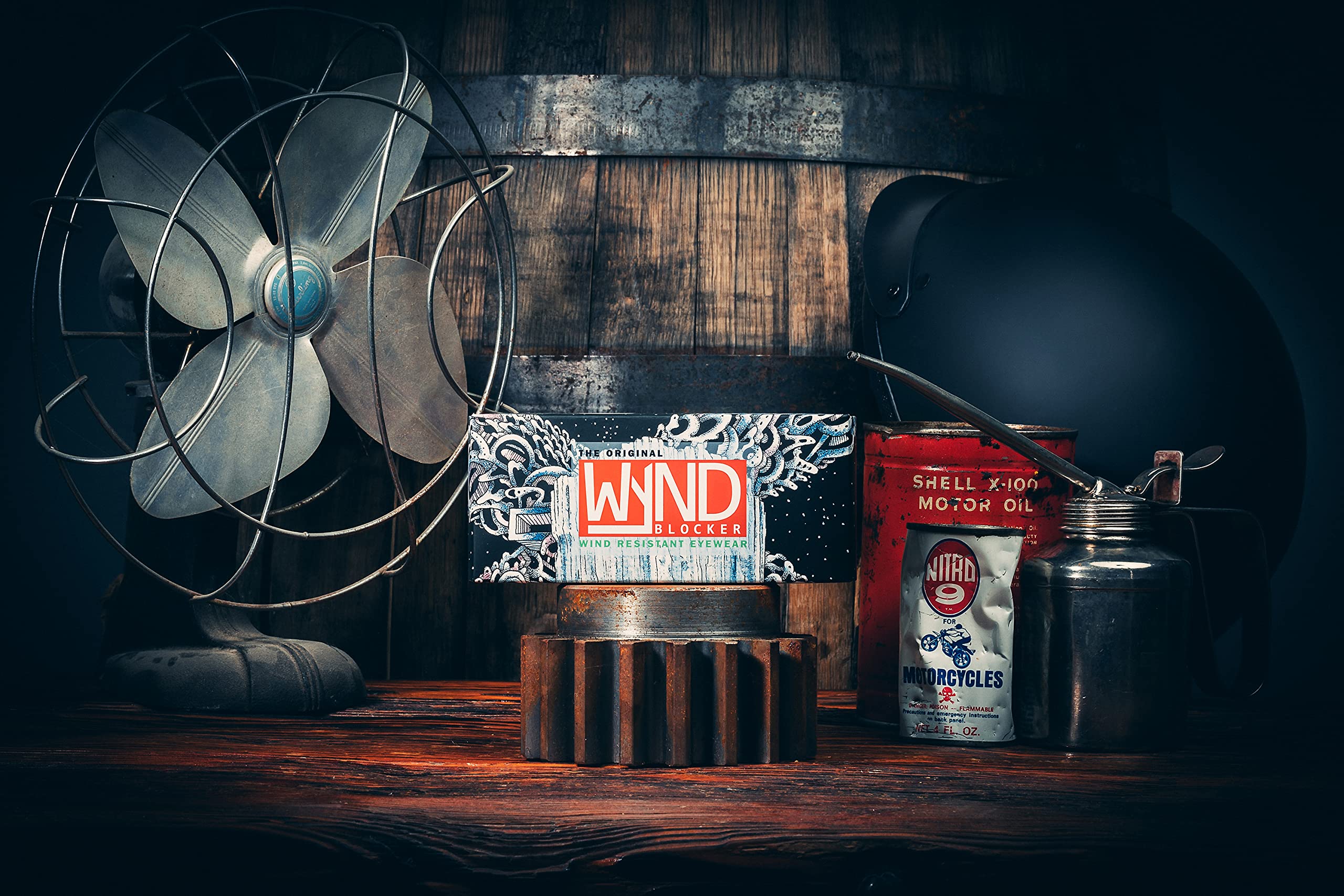 Wynd Blocker Motorcycle Riding Glasses Extreme Sports Wrap Sunglasses, White, Yellow Night Driving