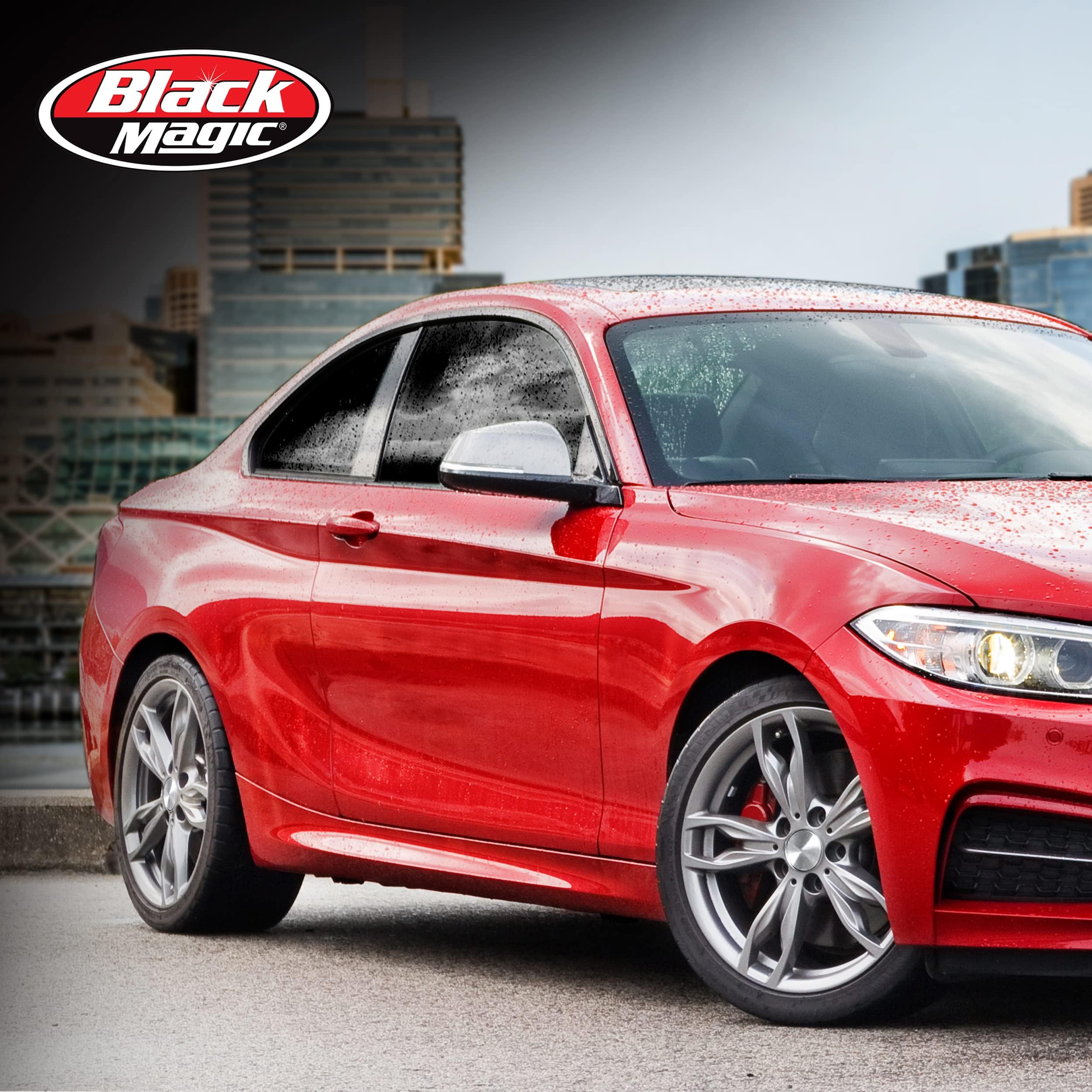 Black Magic Insta-Cling 5% Vlt Tinted Window Film, Reusable Car Window Tint, Privacy Film, Stick-On Auto Tint Kit, 26 Inches X 7