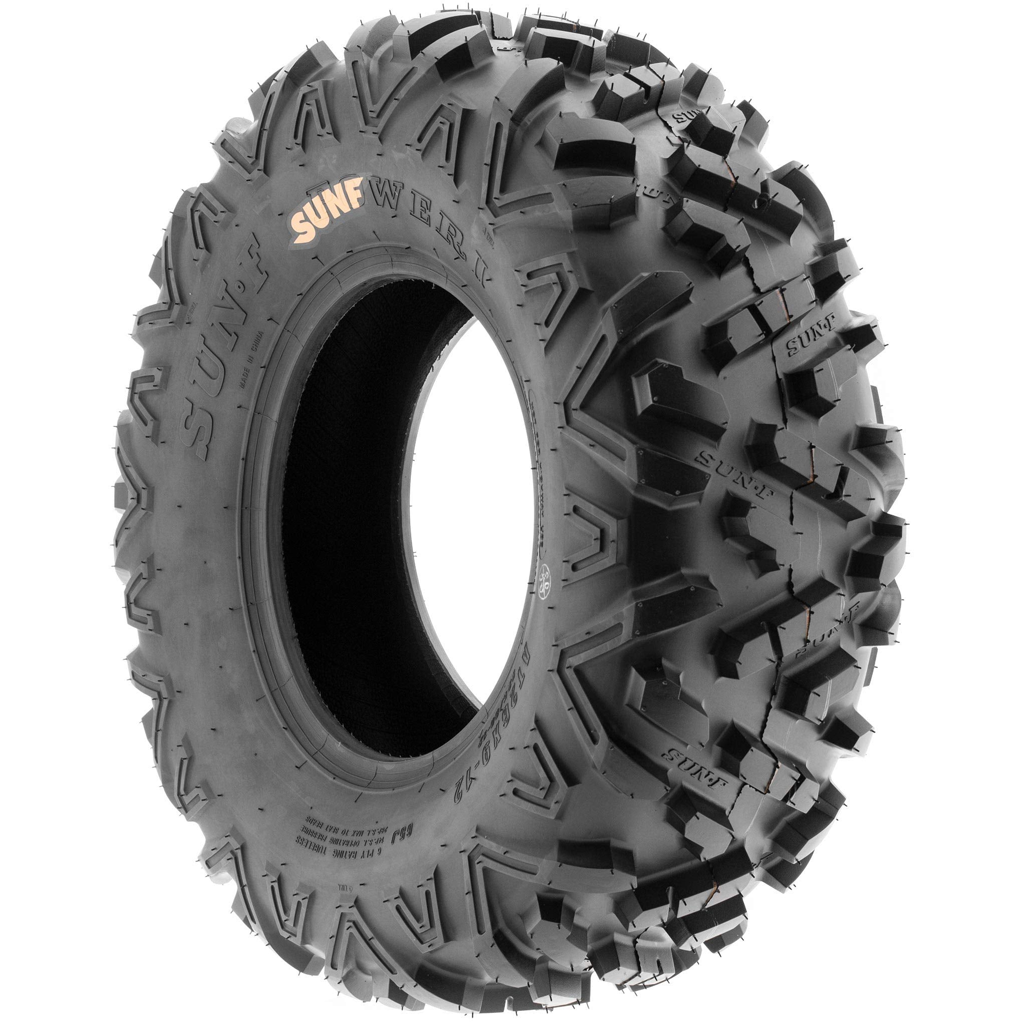 Set Of 4 Sunf Power.Ii Atv Utv Tires 26X9-12 Front & 26X11-12 Rear, All-Terrain Off Road, 6 Pr, A051