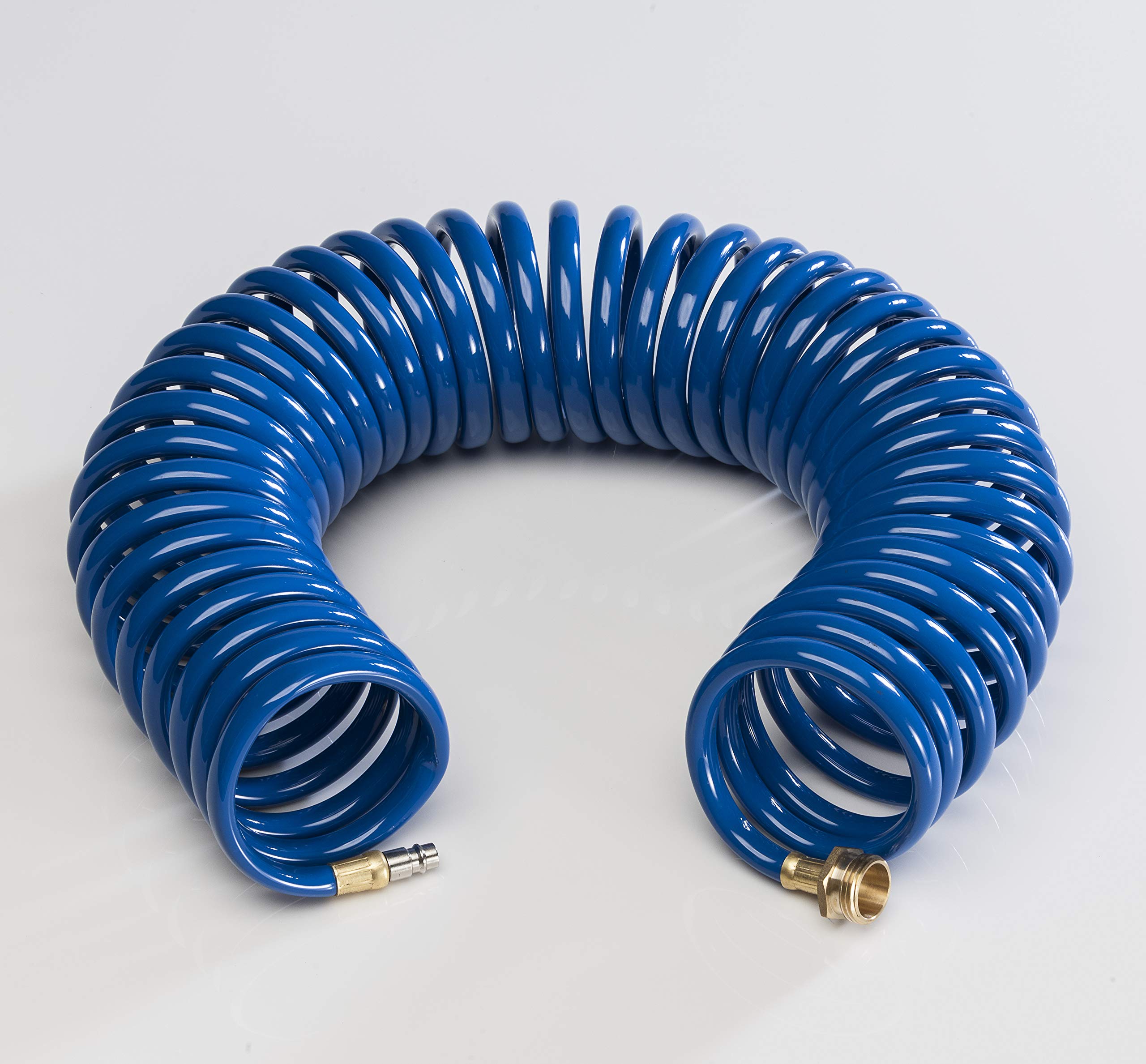Empire Brass Crd-Coil-Blu-Hs Blue Coiled Extension Hose For Quick Disconnect Valves - 15'