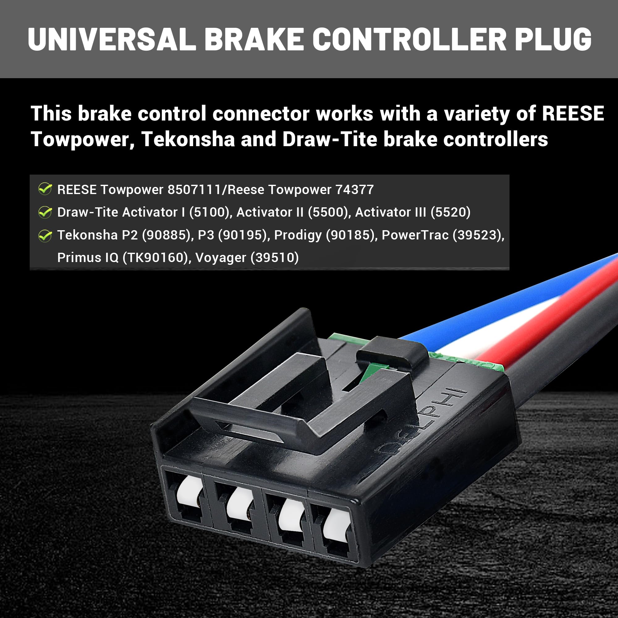 Oyviny 3035-P Brake Controller Wiring Adapter Compatible With 1994-2008 Ford F-150 F-250 F-350 F-450/1992-2009 E-150 E-250 E-350