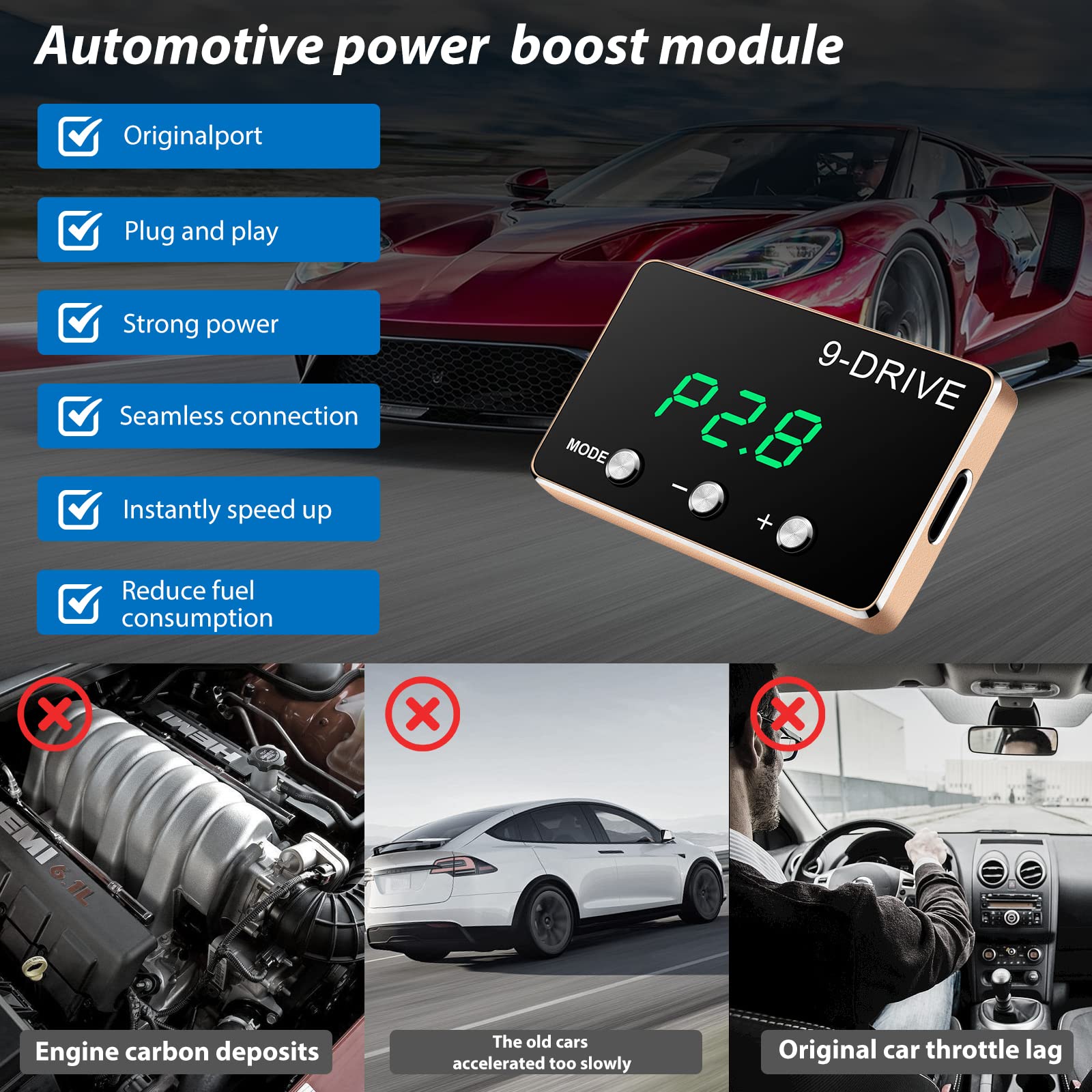 HPEVA Throttle Response Controller 9 Drive for GMC Sierra, Yukon, Silverado, Suburban, Tahoe, Cadillac Escalade - Color 867