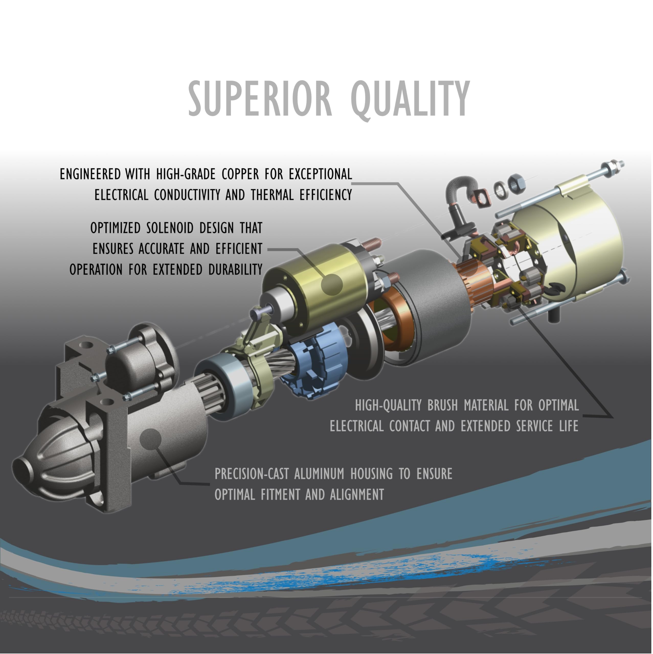 Oeg Parts New Starter Compatible With Polaris Trail Touring Dlx 2005-2009, 550 Transport 2009, 340 Transport 2008, 600/700 Classic 2001-2006, 340 Lx 2007 5698340-M030Sm 0645184 2410748 Smh12A104