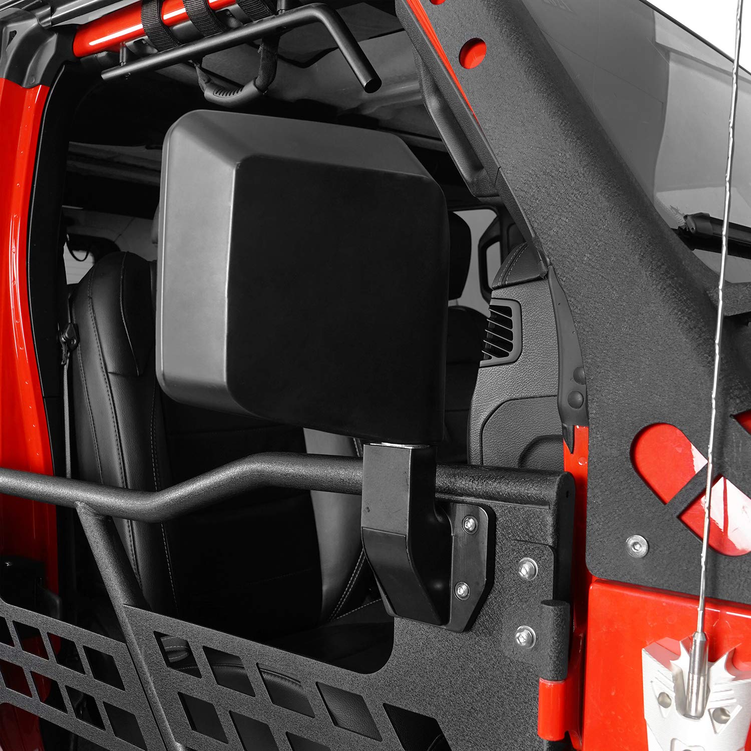 u-Box for Jeep Door Off Mirror Half Summer Door Mirrors Compatible with Jeep Wrangler JK JL Gladiator JT 07-25 - Pair