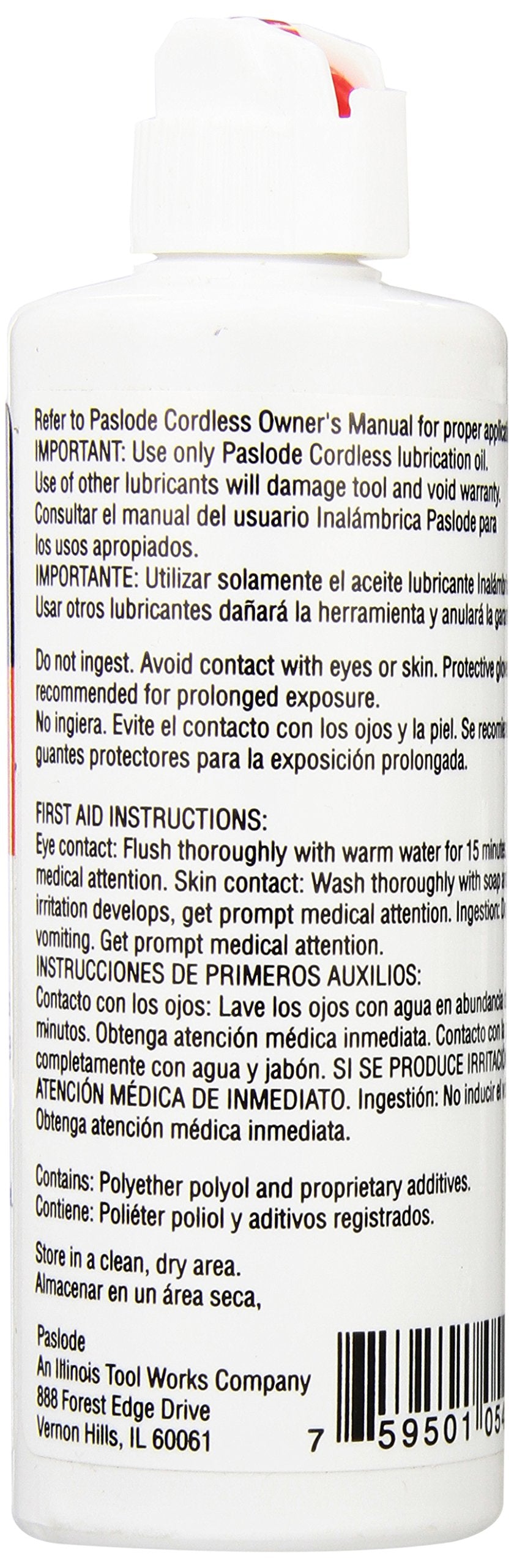 Paslode Oil, White And Orange, Small