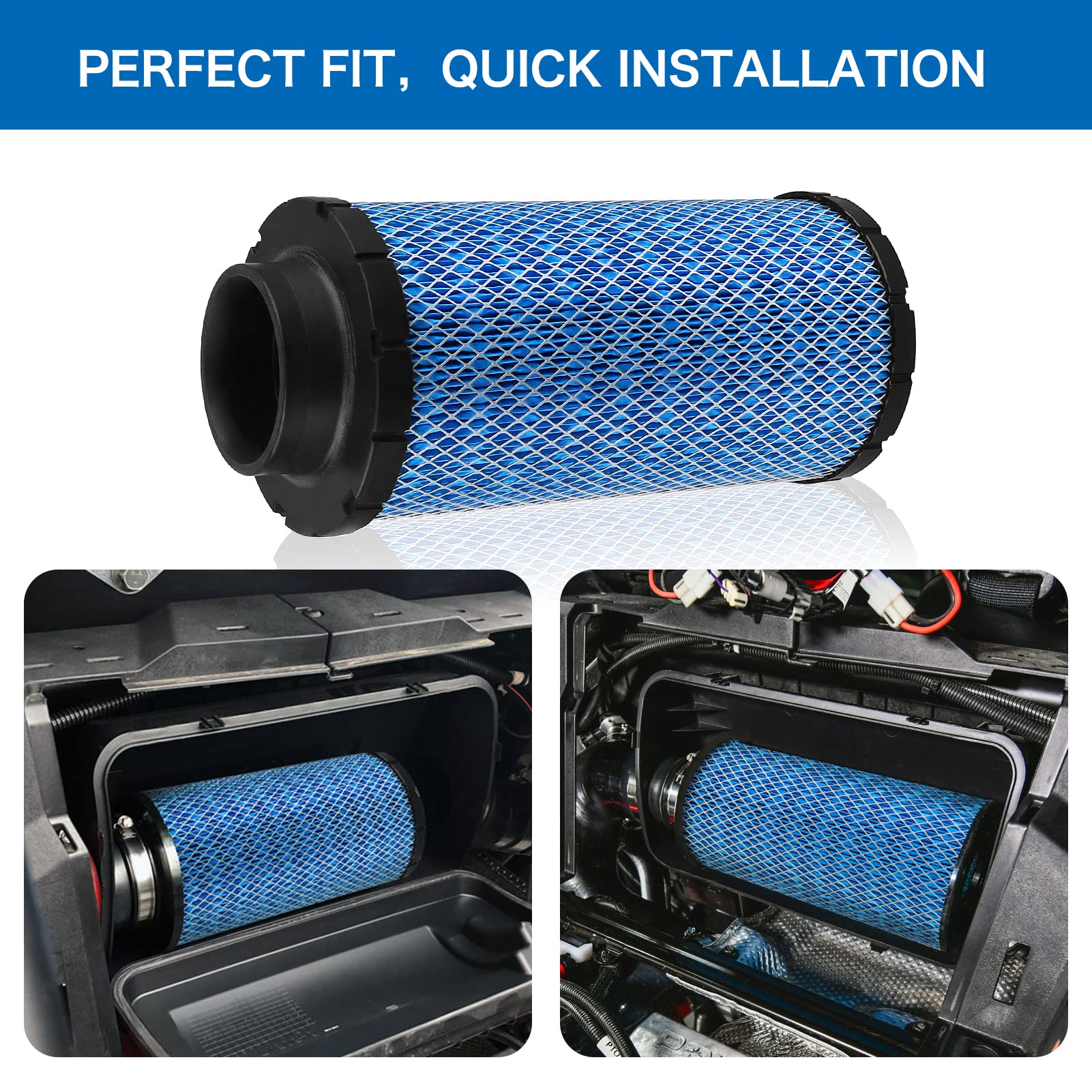 Locopow 1241084 2882234 Air Filter For Polaris Rzr 1000 Xp Xp4 / Rzr Turbo S R Pro Xp Rs1 2014 2015 2016 2017 2018 2019 2020 2021 2022 2023#7082211