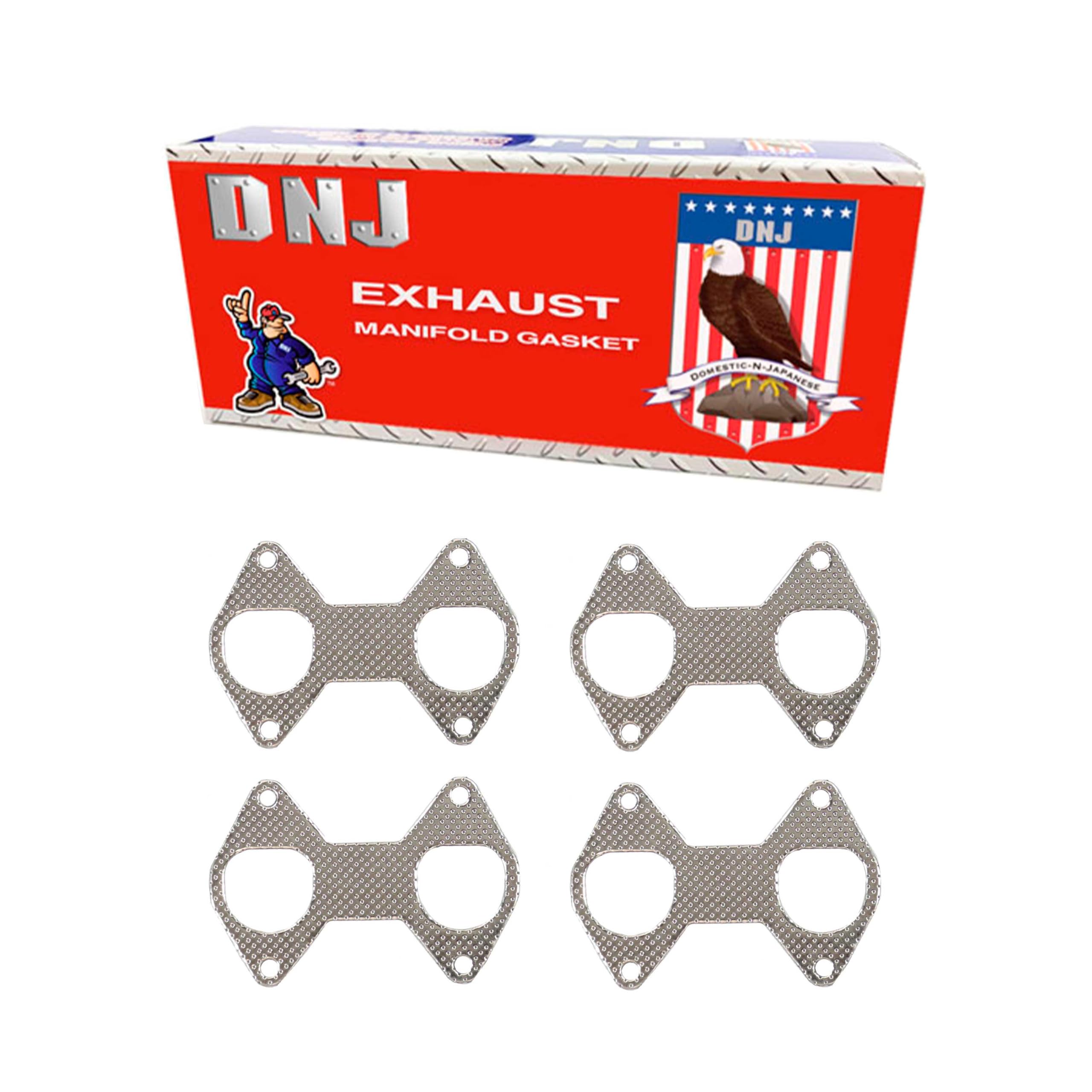 DNJ EG4173 Exhaust Manifold Gasket for 2004-2014 / Avanti, Ford, Lincoln, Mercury/Avanti, Expedition, Explorer, Explorer Sport Trac, F-150, F-250 Super Duty, F-350/4.6L, 5.4L / SOHC / V8