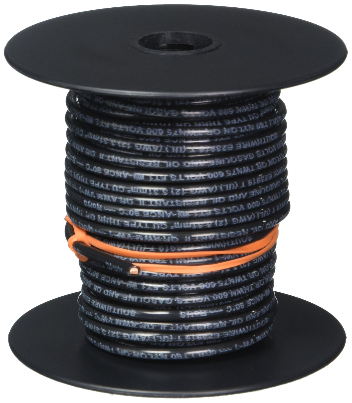 Southwire 11587383 50 Ft. 12 Black Solid Cu Thhn Wire