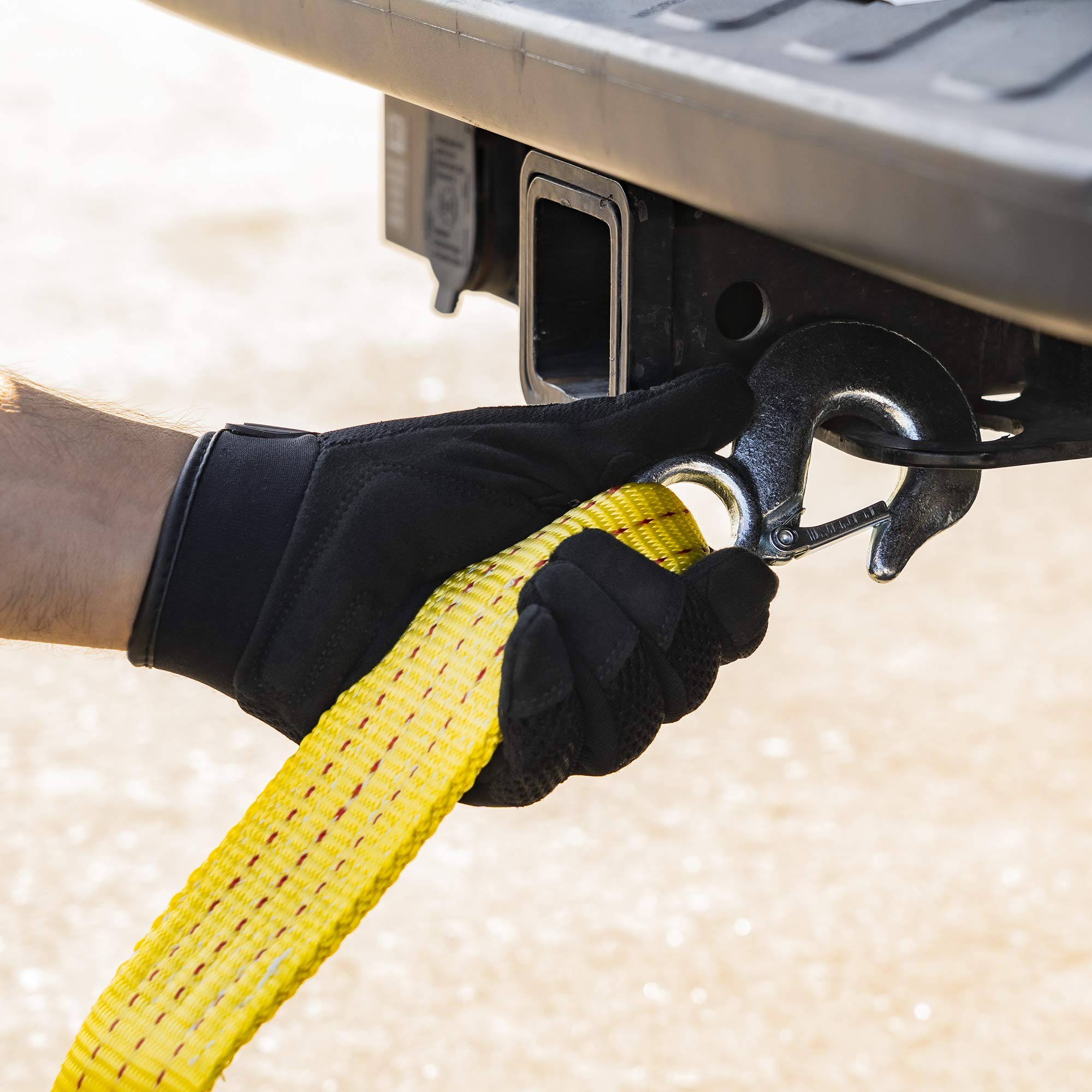 Neiko 51008A Heavy Duty Tow Strap With Hooks 2 Pack, 2    X 30, 10,000 Lb Capacity, Tow Rope For Vehicles, Cars, Trucks, Atv Tow