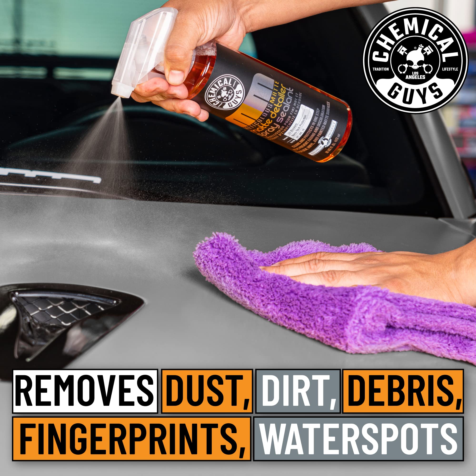 Chemical Guys Spi_995_16 Meticulous Matte Detailer And Spray Sealant For Crisp Satin & Matte Finishes, (Safe For Oem, Vinyl, & Painted Matte Surfaces) 16 Fl Oz