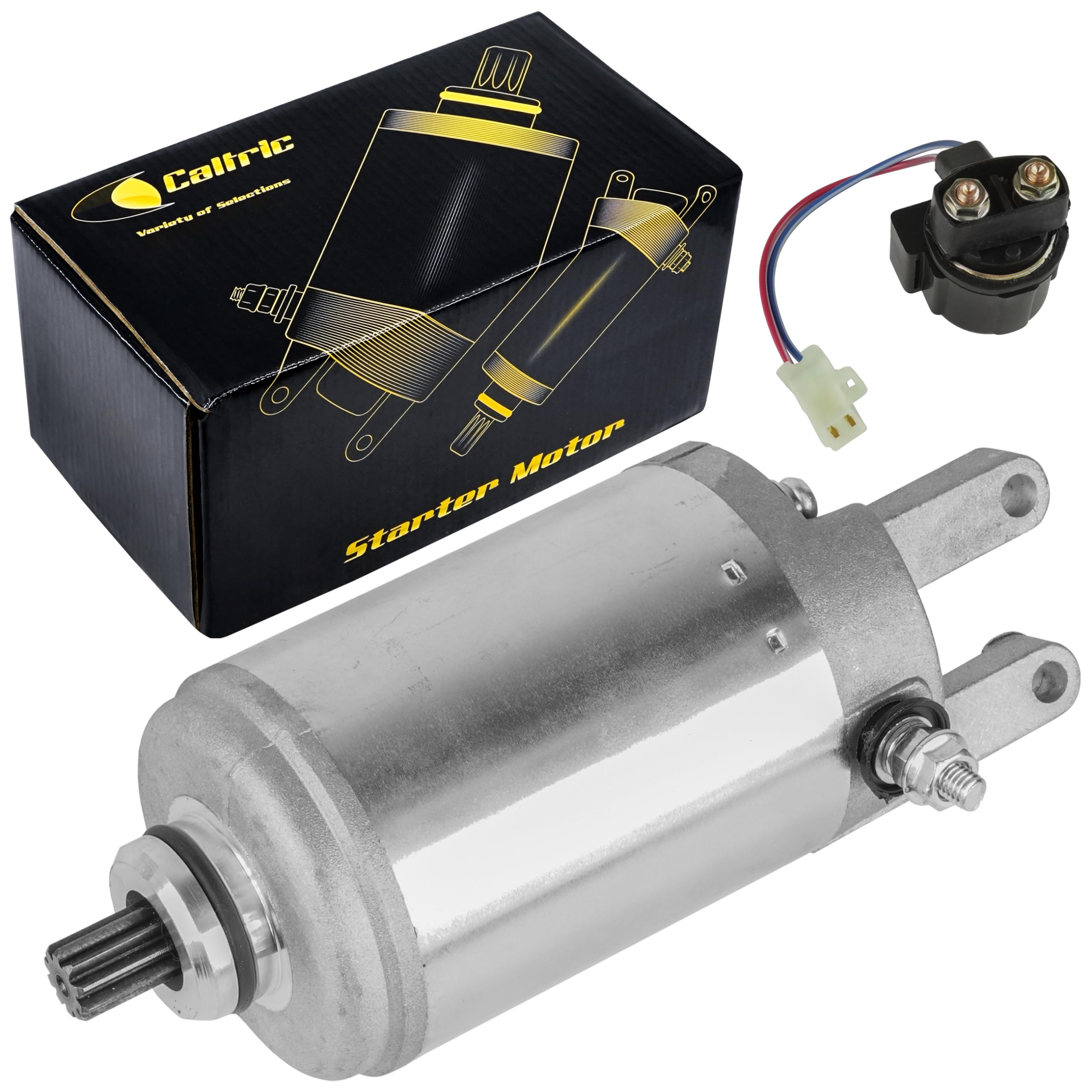 Caltric Starter and Relay Solenoid Compatible With Honda TRX250 Fourtrax TRX 250 1985 1986