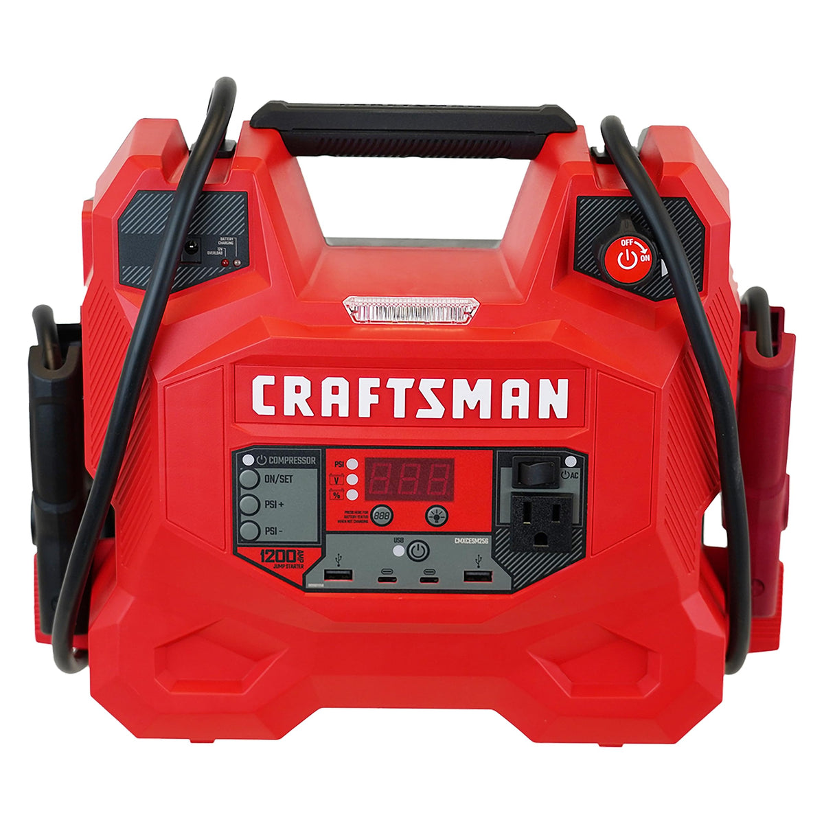 CRAFTSMAN Jump Starter and Portable Power Station, 100-PSI Air Compressor, CMXCESM256, 5-in-1, 1200 Amps, 12 Volt, 200 Continuou