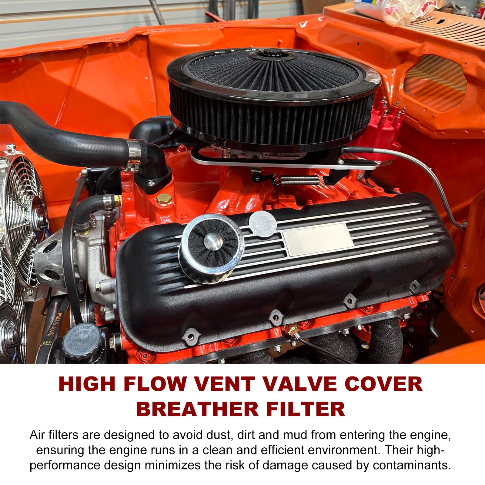 Wevdn Air Intake Filter, 23MM High Flow Air Filter Cold Breather Turbo Vent Cleaner, Air Filter Vent Cleaner Compatible with Car