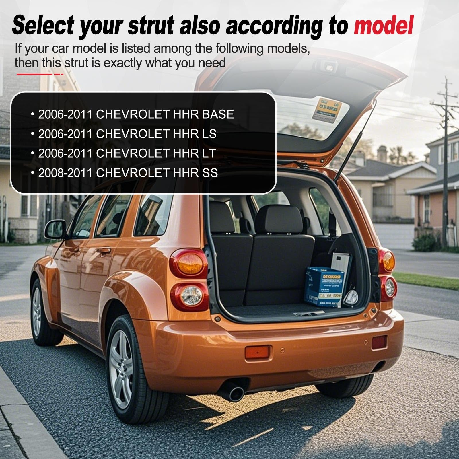 Vepagoo 6123 Rear Hatch Liftgate Tailgate Struts 2006-2011 Chevrolet Hhr Gas Shock Lift Supports Spring, Trunk Hatchback Wagon 2