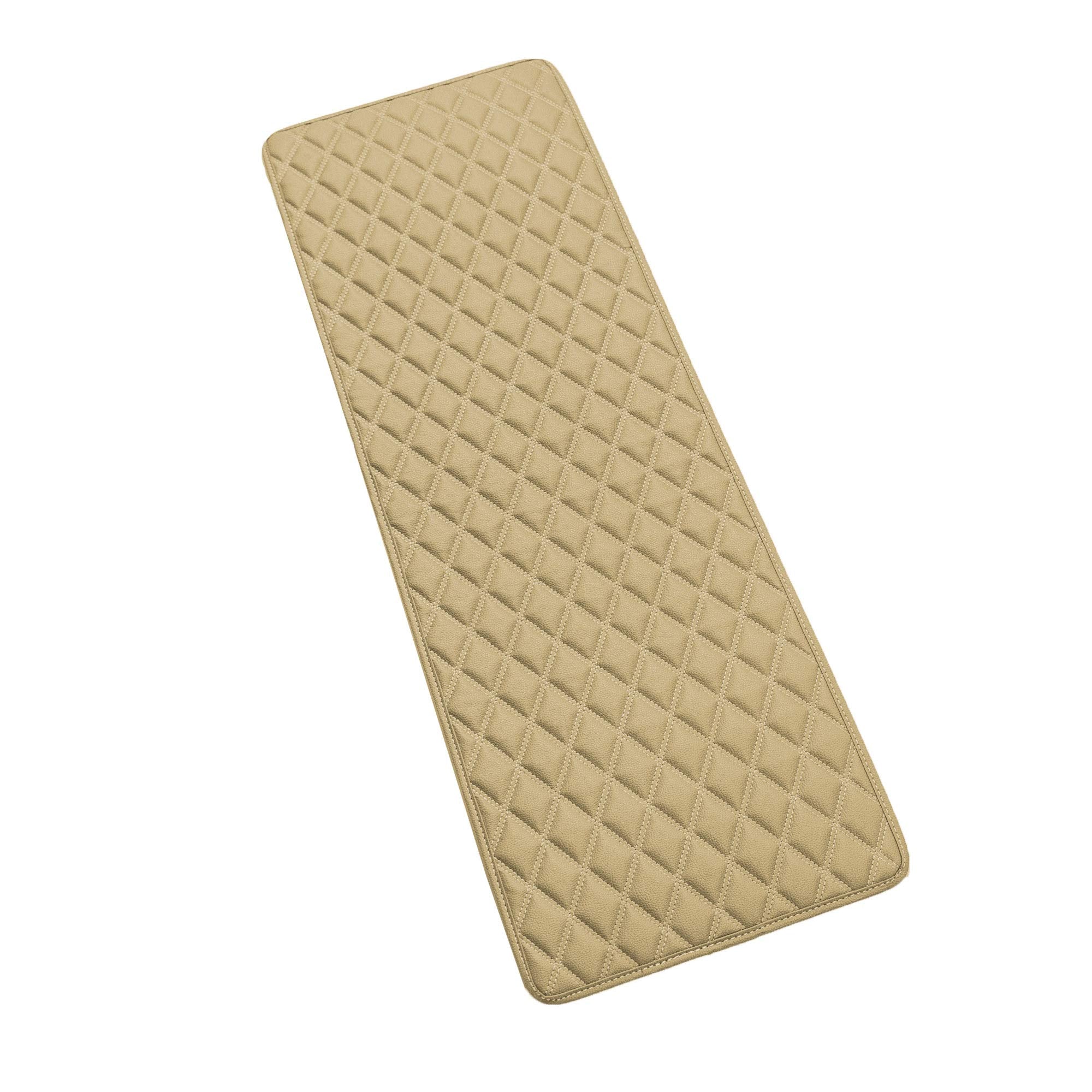 Fh Group F16501 Deluxe Heavy-Duty Faux Leather Multi-Purpose Cargo Liner, Diamond, 14   , Beige Color W. Gift- Fit Most Car, Tru