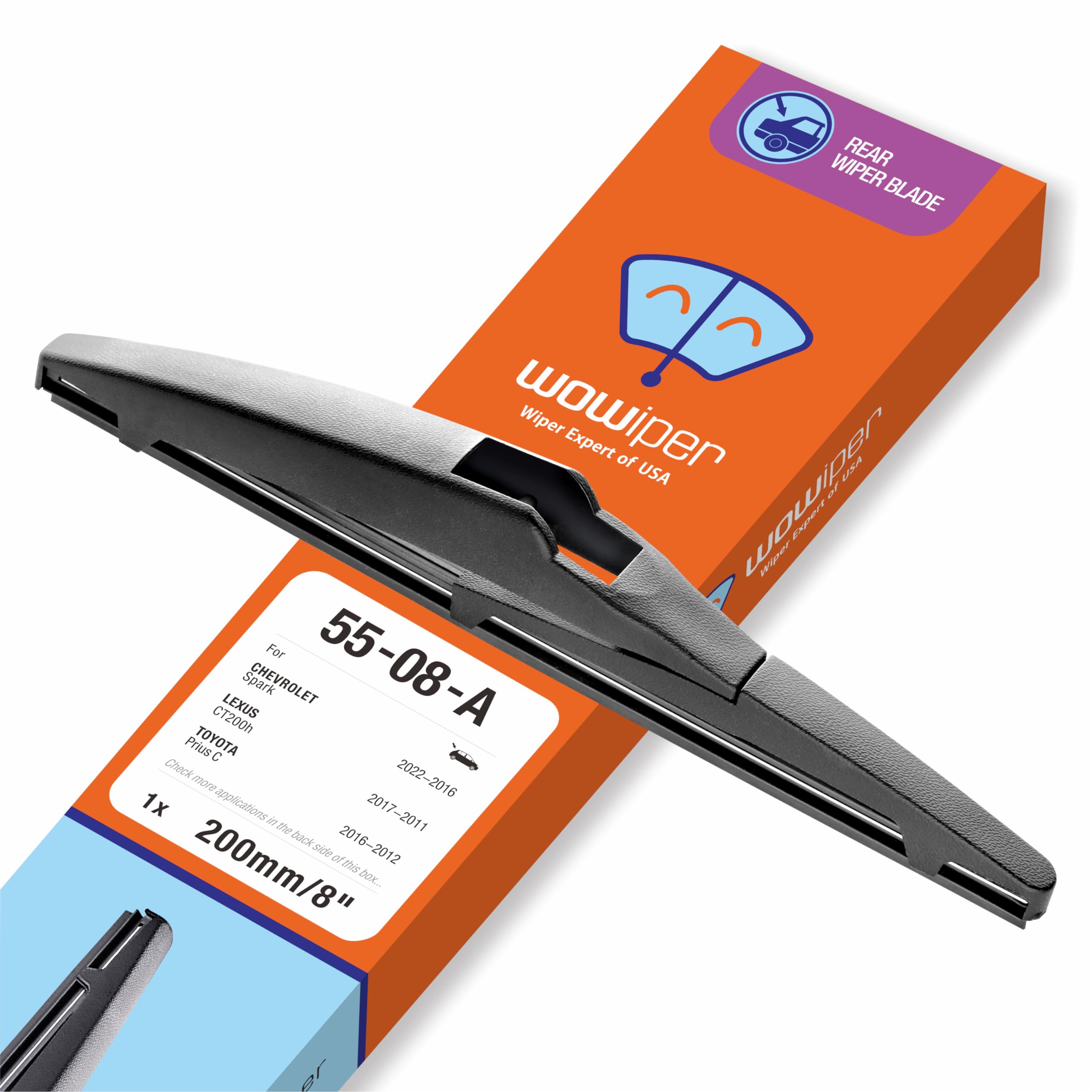 Wowiper Silicone Wiper Blades 22 21 Inch Replacement For Toyota Tacoma 2015-2005/Jeep Grand Cherokee 21-11/Honda Pilot 14-09 Oem