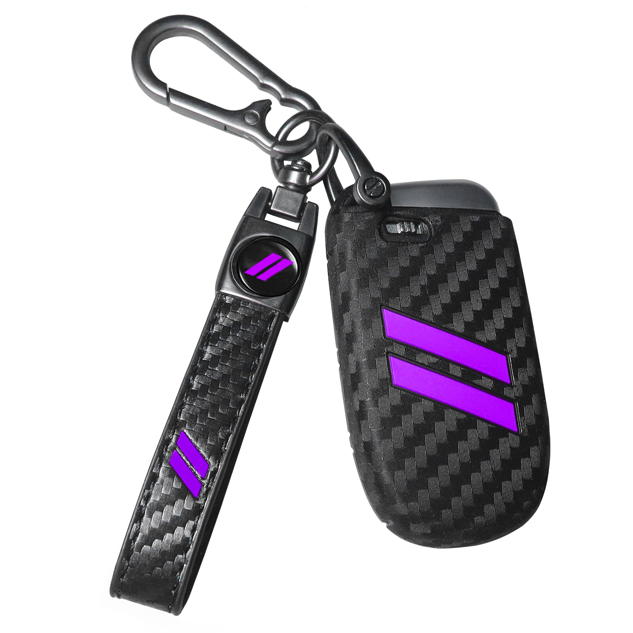 YOSRTER Key Fob Cover with Keychain for Dodge Charger Durango Challenger Journey Dart Remote Control Protect Shell Key Holder Do