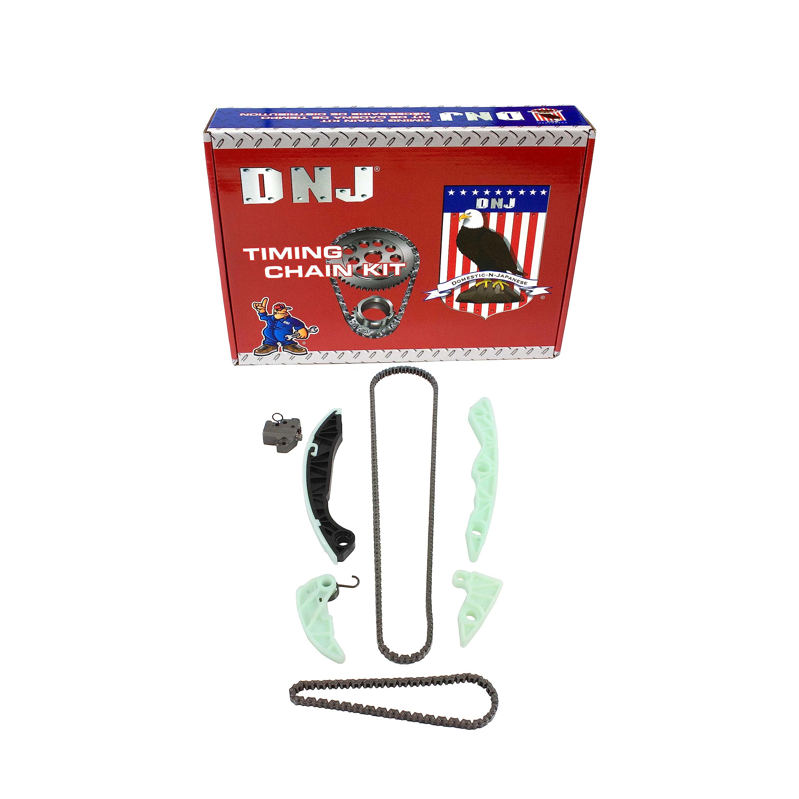 DNJ TK176 Timing Chain Kit For 07-15 Mitsubishi, Hyundai, Kia, Dodge/Caliber, Genesis Coupe, Tucson, Forte, Lancer, Outlander Sp