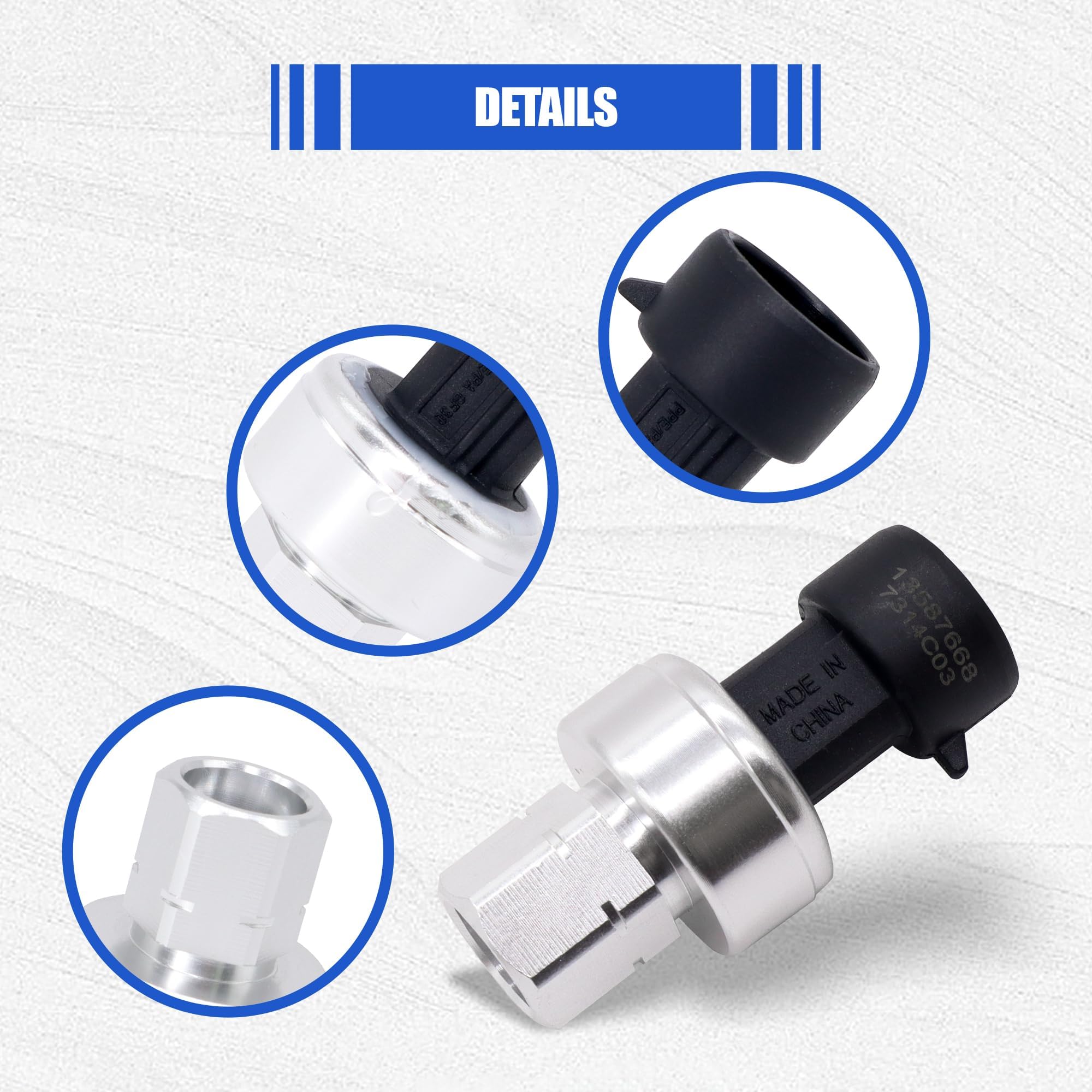 Hisport 1132749 A/C Pressure Sensor Switch - Air Conditioner Pressure Switch Compatible With Buick Rainier Riviera Park Avenue,