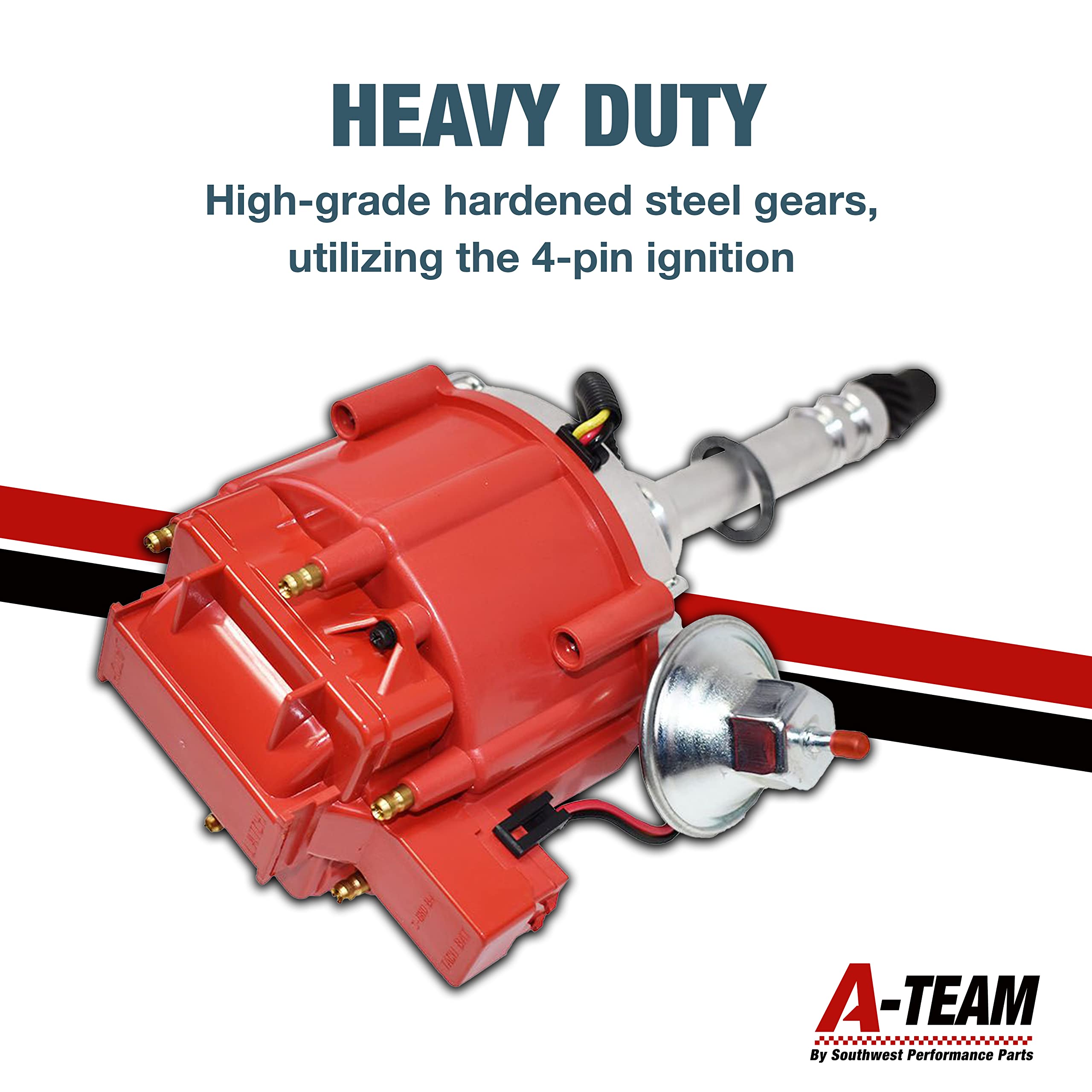 A-Team Performance - Complete Hei Distributor 65K Coil 7500 Rpm - Compatible With Chevrolet Chevy Gm Gmc 4.3L 262 V6 Efi To Carb