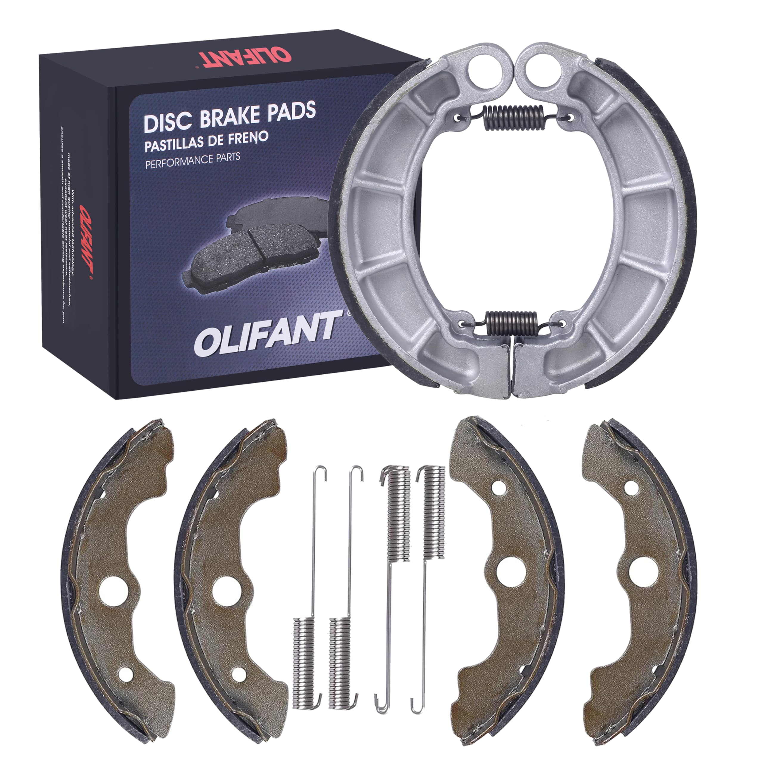 Front & Rear Brake Shoes For Honda Rancher 350 2000-2006/ Honda Rancher 400 2004-2007/Honda Foreman 400 1995-2003/Honda Foreman 450 1998-2004