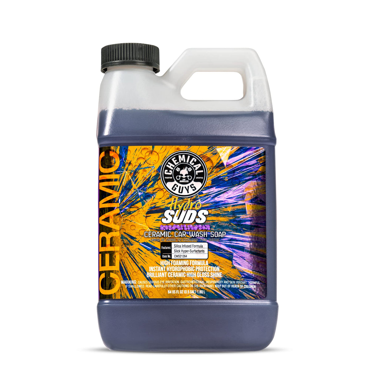 Chemical Guys Cws21264 Hydrosuds Ceramic Sio2 Shine High Foaming Car Wash Soap (Works With Foam Cannons, Foam Guns Or Bucket Was