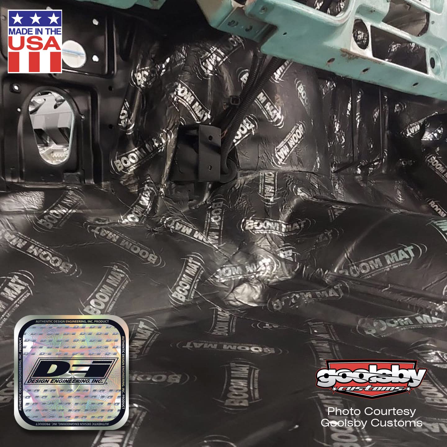 Design Engineering 050210 Boom Mat Sound 2Mm Damping Material With Adhesive Backing, 12.5" X 24" (Pack Of 10)