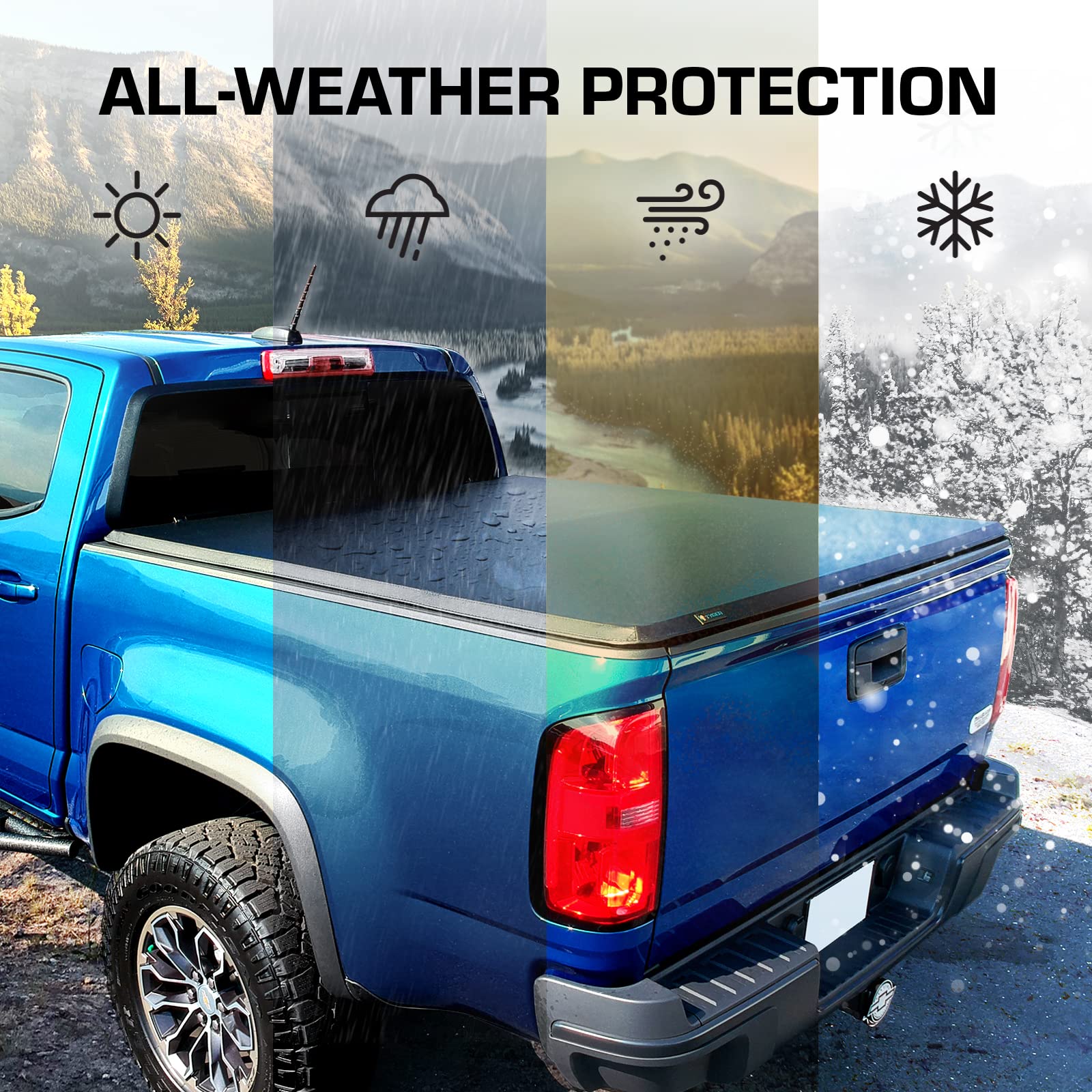 Tyger Auto T3 Soft Tri-Fold Truck Bed Tonneau Cover Compatible With 2022-2025 Ford Maverick (Not Fit Models With Utility Track S