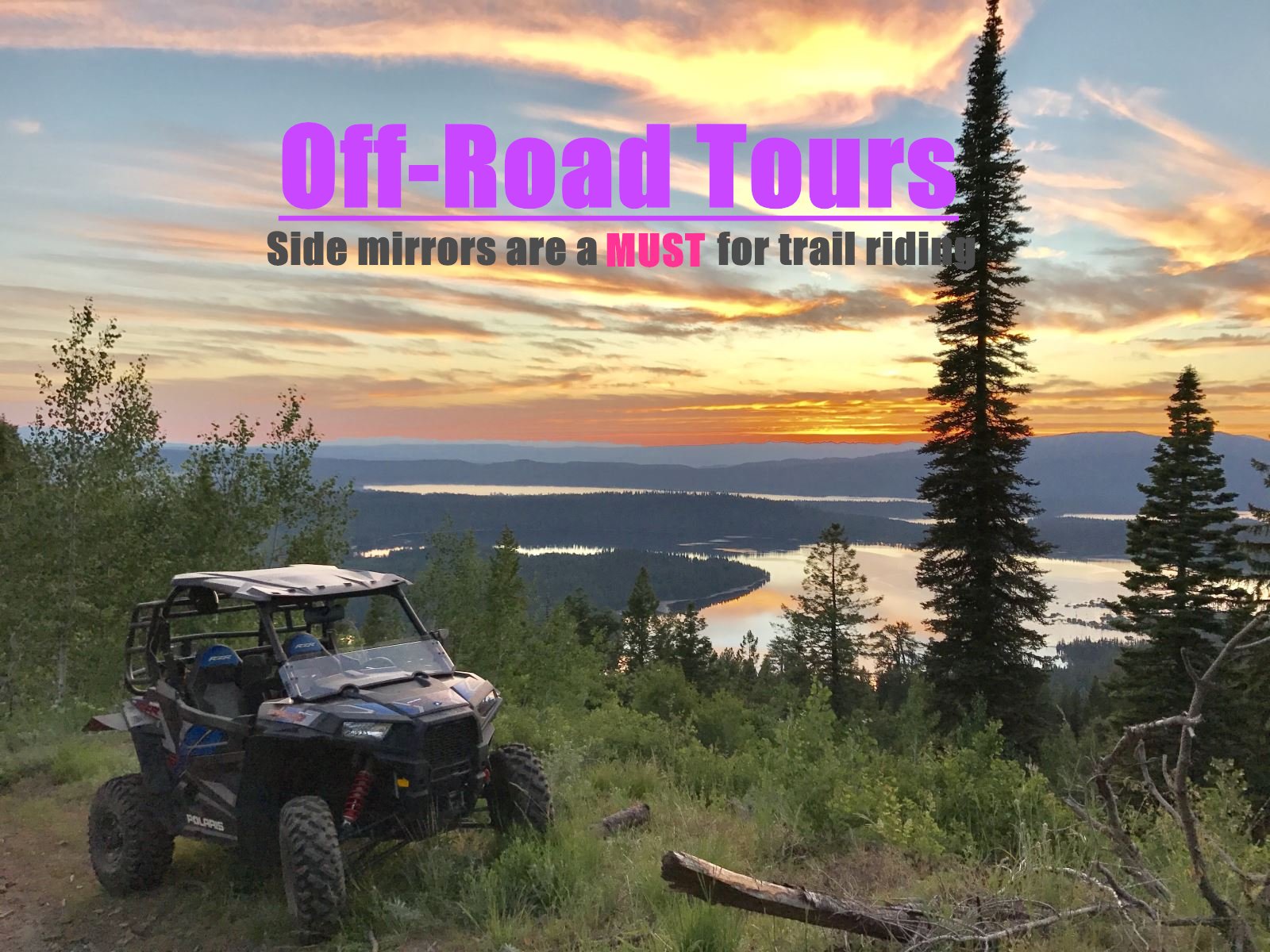 2022 Upgraded Utv Side View Mirrors, Adjustable Wide Rear Clear View With Shatter-Proof Tempered Glass, Moveland Utv Off Road Accessories Compatible With Polaris Rzr, Can-Am, Kawasaki, Kubota, Yamaha