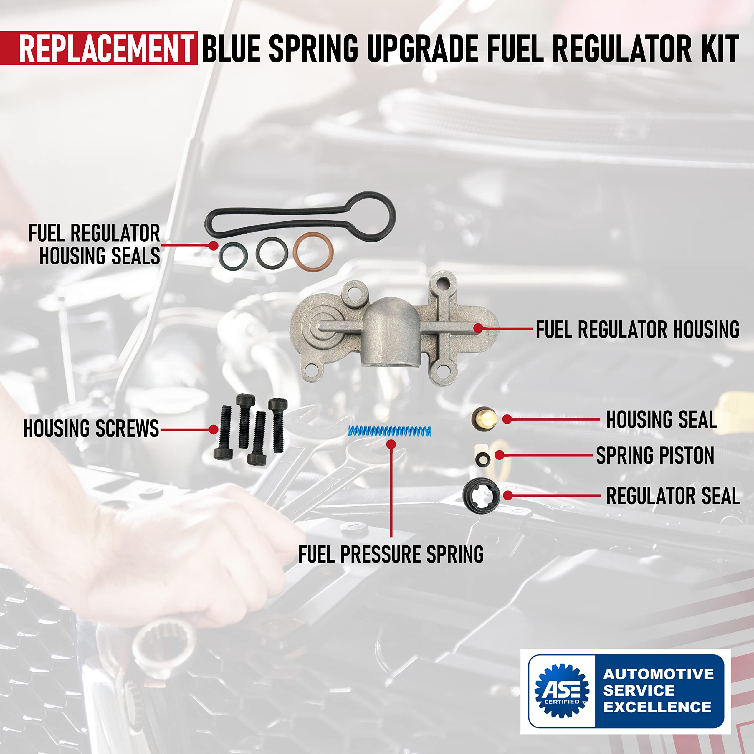 6.0 Blue Spring Kit Upgrade - Fuel Regulator Kit - Compatible With Ford Trucks - Blue Spring Kit 6.0 Powerstroke F250, F350, F45