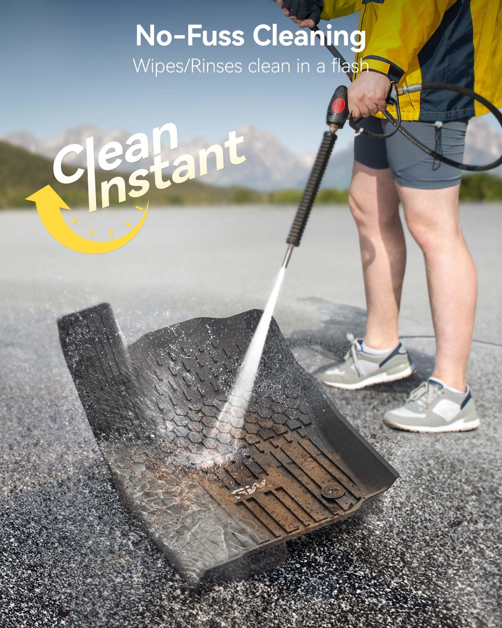 3W Floor Mats For Toyota Tacoma 2024 2025 Double Cab(Not Fit Hybrid), Tpe All Weather Custom Fit Floor Liner For Toyota Tacoma 1