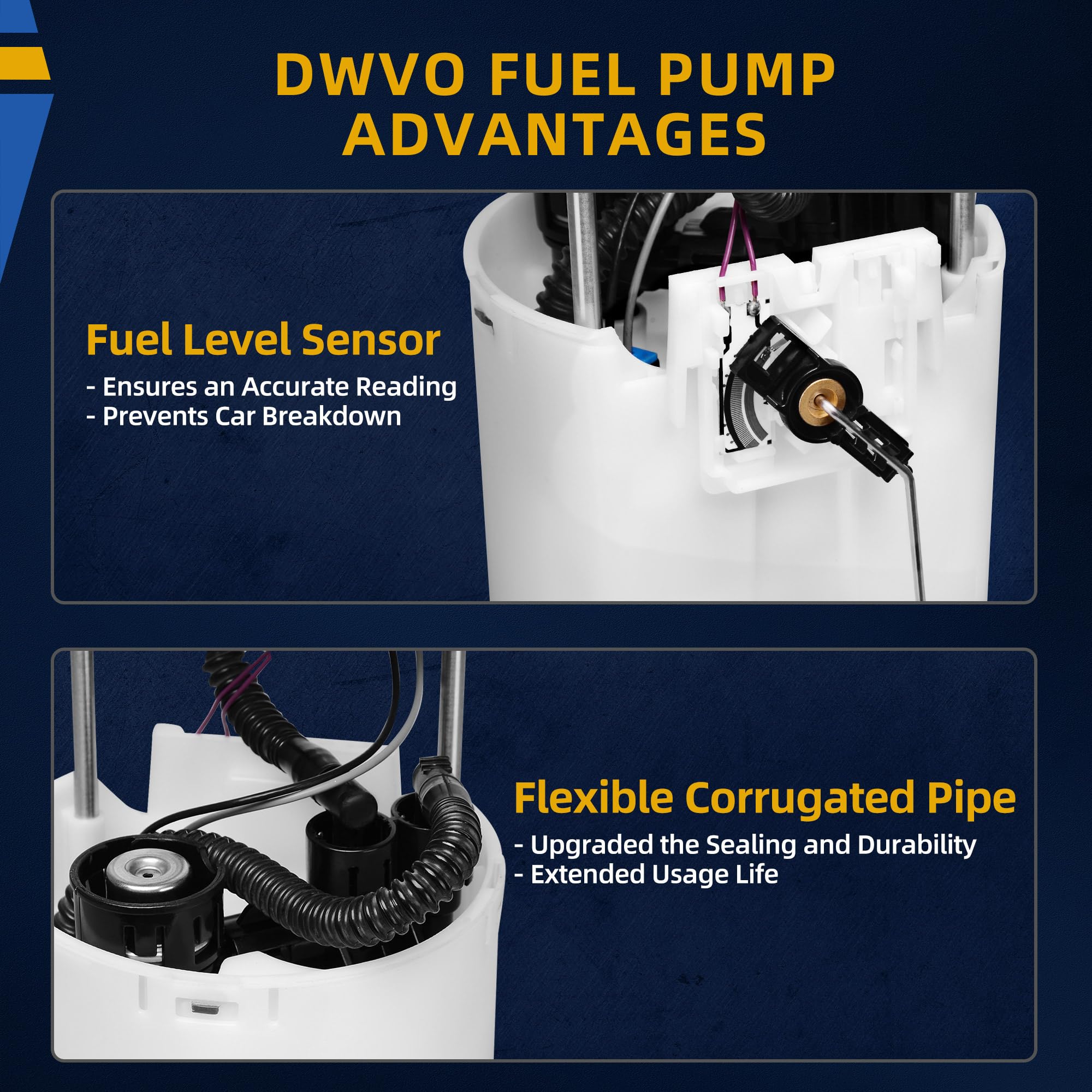 Dwvo Fuel Pump Compatible With 2004-2006 Chevy Silverado Gmc Sierra 1500 2500 2007 Classic With 78.0'' Bed Length