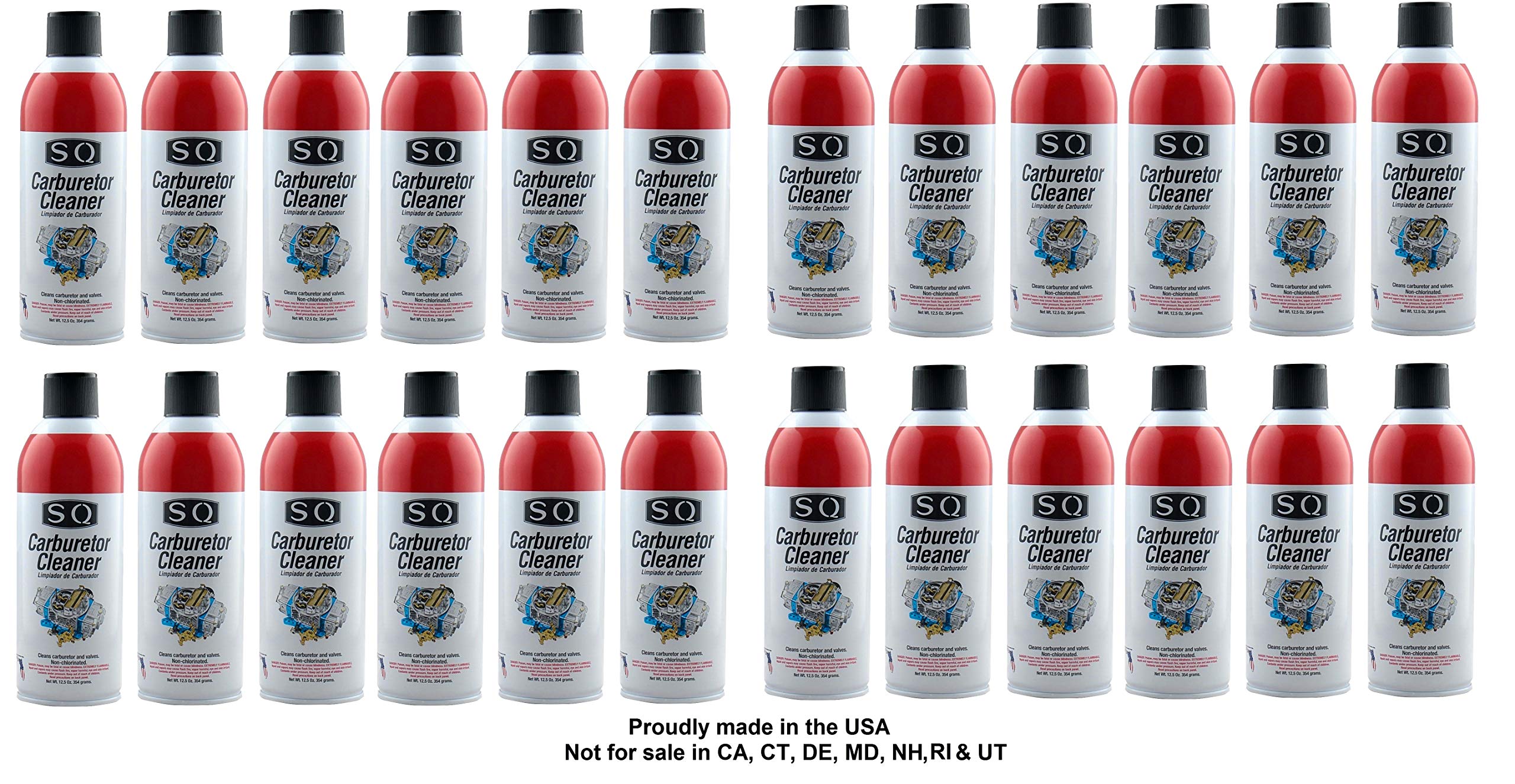 Sq Carburetor Cleaner, 24 Pack, 12.5 Oz Per Can