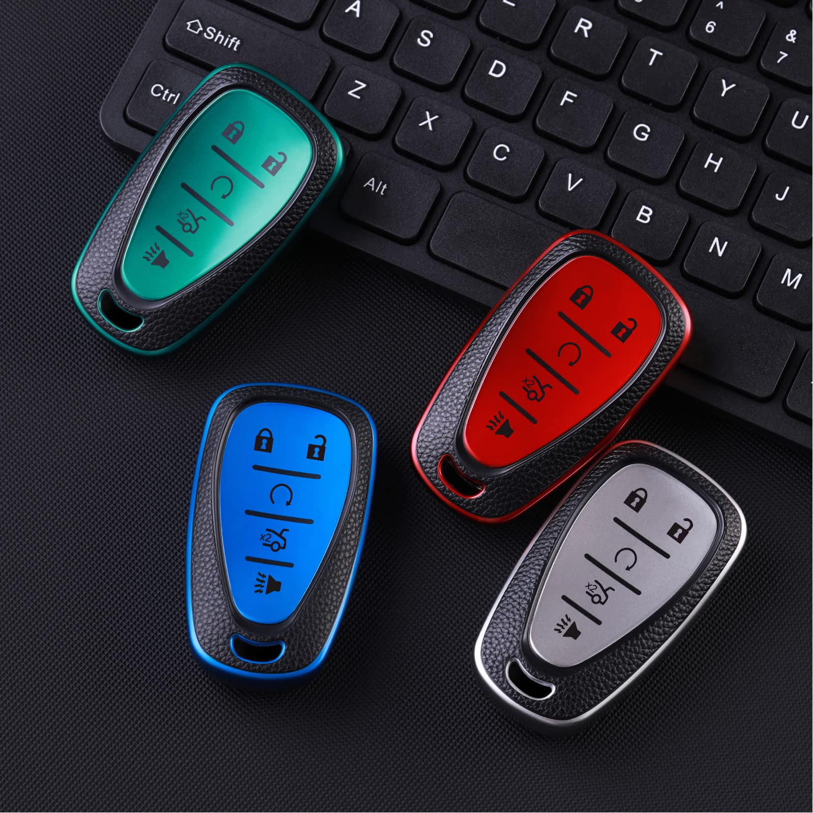 Elohei For Chevy Key Fob Cover Case Tpu Protector Holder For Chevrolet 2020 2019 2018 2017 2016 Chevy Malibu Camaro Cruze Trailb