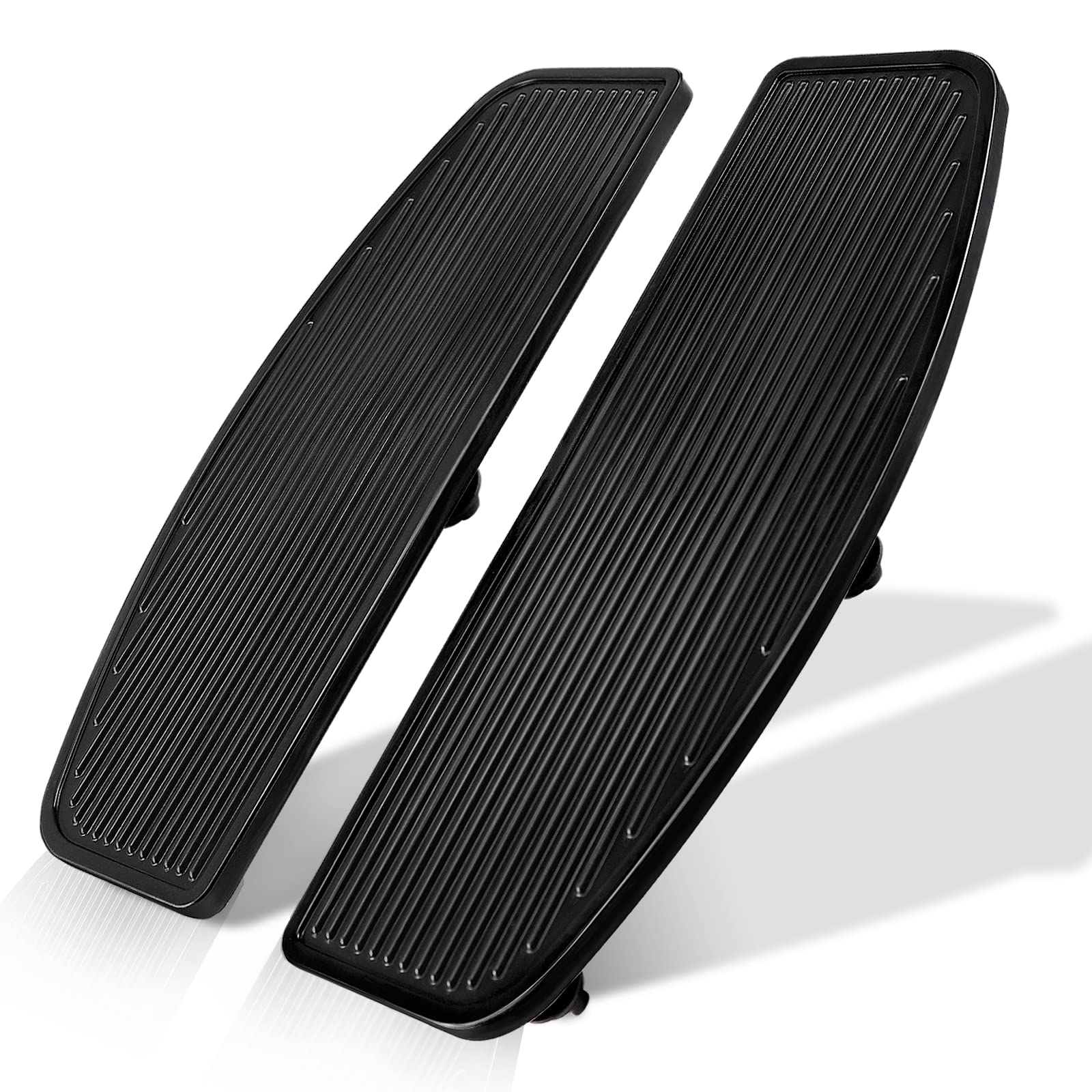 Eumti Motorcycle Front Rubber Driver Rider Insert Footboard Wide Foot Pegs Pedals Foot Boards Pad Compatible With Harley Touring