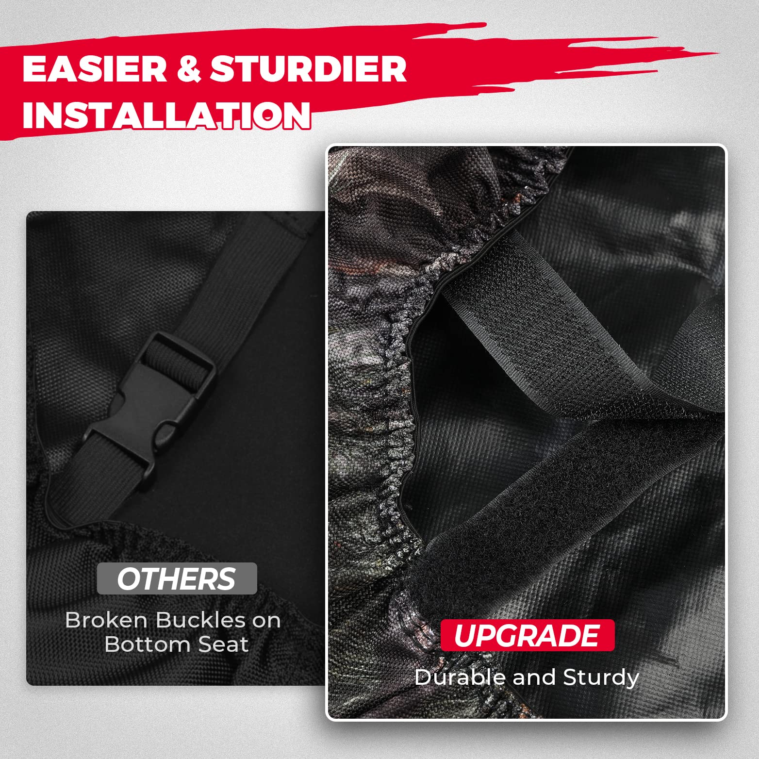 Kemimoto 1680D Crew Seat Covers Compatible With Ranger Crew Xp 1000, Utv Seat Cover Set With Headrest Cover Compatible With 2020