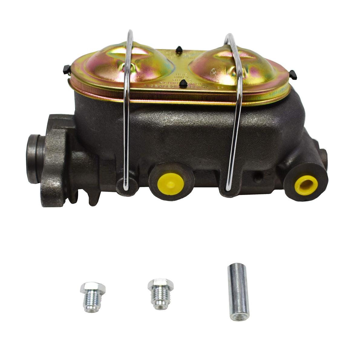 A-Team Performance - 4-Port Cast Iron Corvette Style Master Cylinder Disc/Drum Disc/Disc 9/16' And 1/2' Ports - Compatible With Gm Chevy Chevrolet