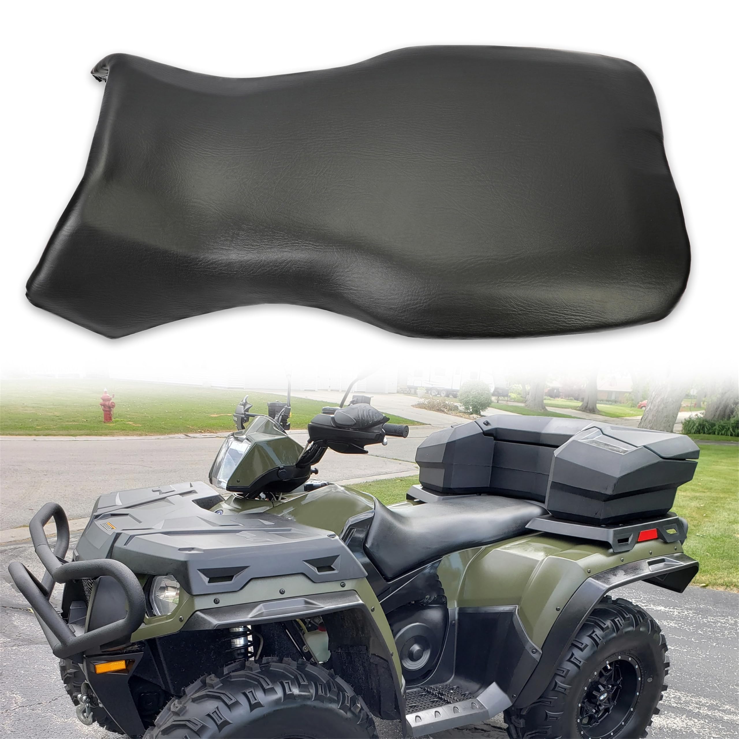 Kojem Atv Complete Seat Replacement Compatible With 2005-2014 Polaris Sportsman 400/450/ 500/600/ 700/800/ Hawkeye 400 Black Replacement For 2683433-070 2684882-070