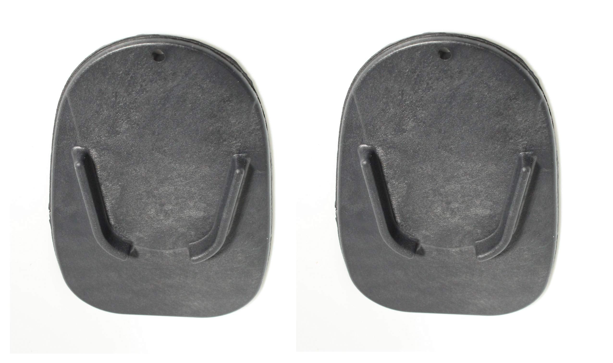 Black 2 Pack Motorcycle Kickstand Plates | Kick Stand Plate Pad Base For Motorcycle motor Dirt Bike Perfect for parking on hot a