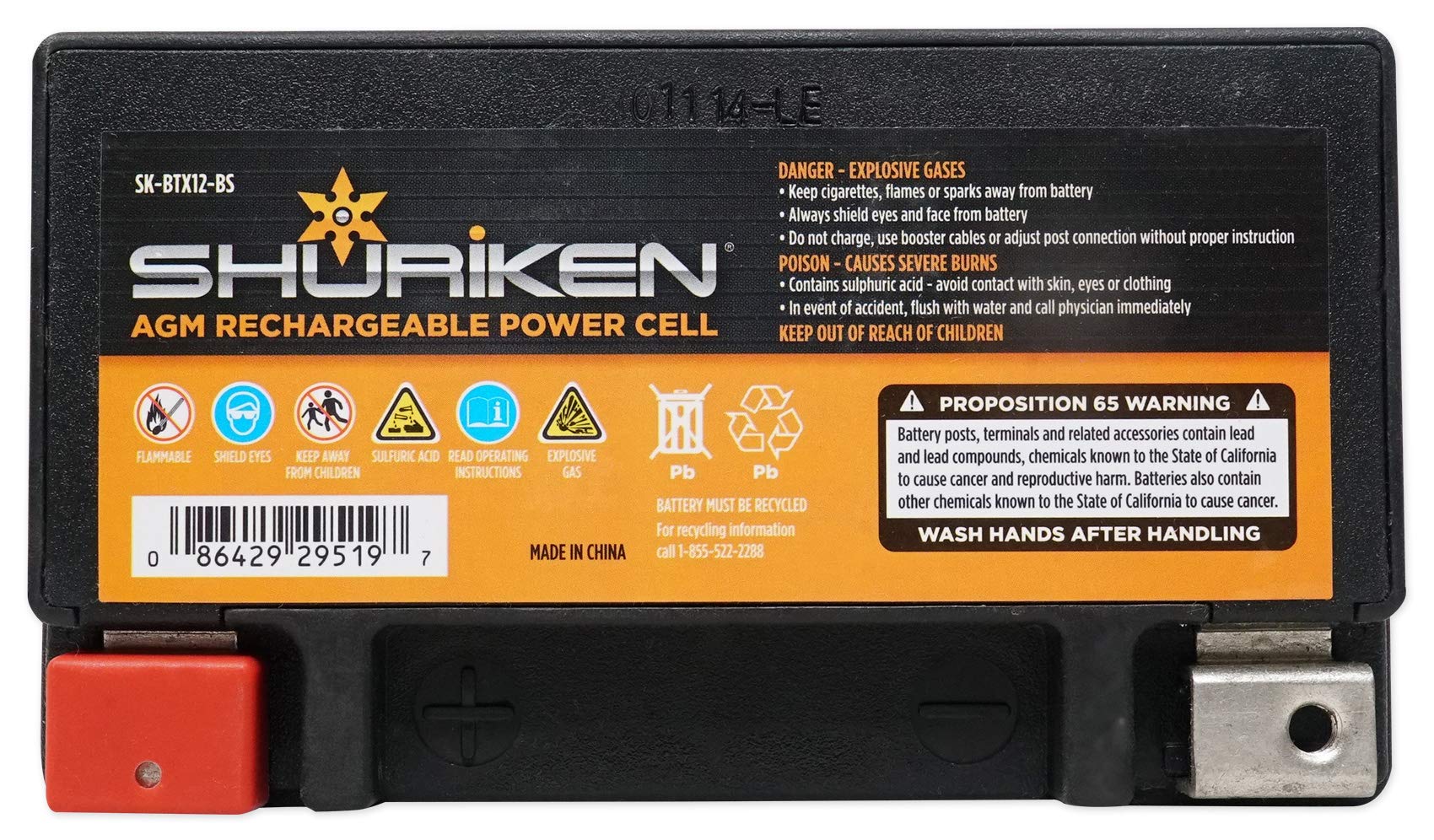Shuriken 180 Crank Amps 10Amp Hours Agm Battery