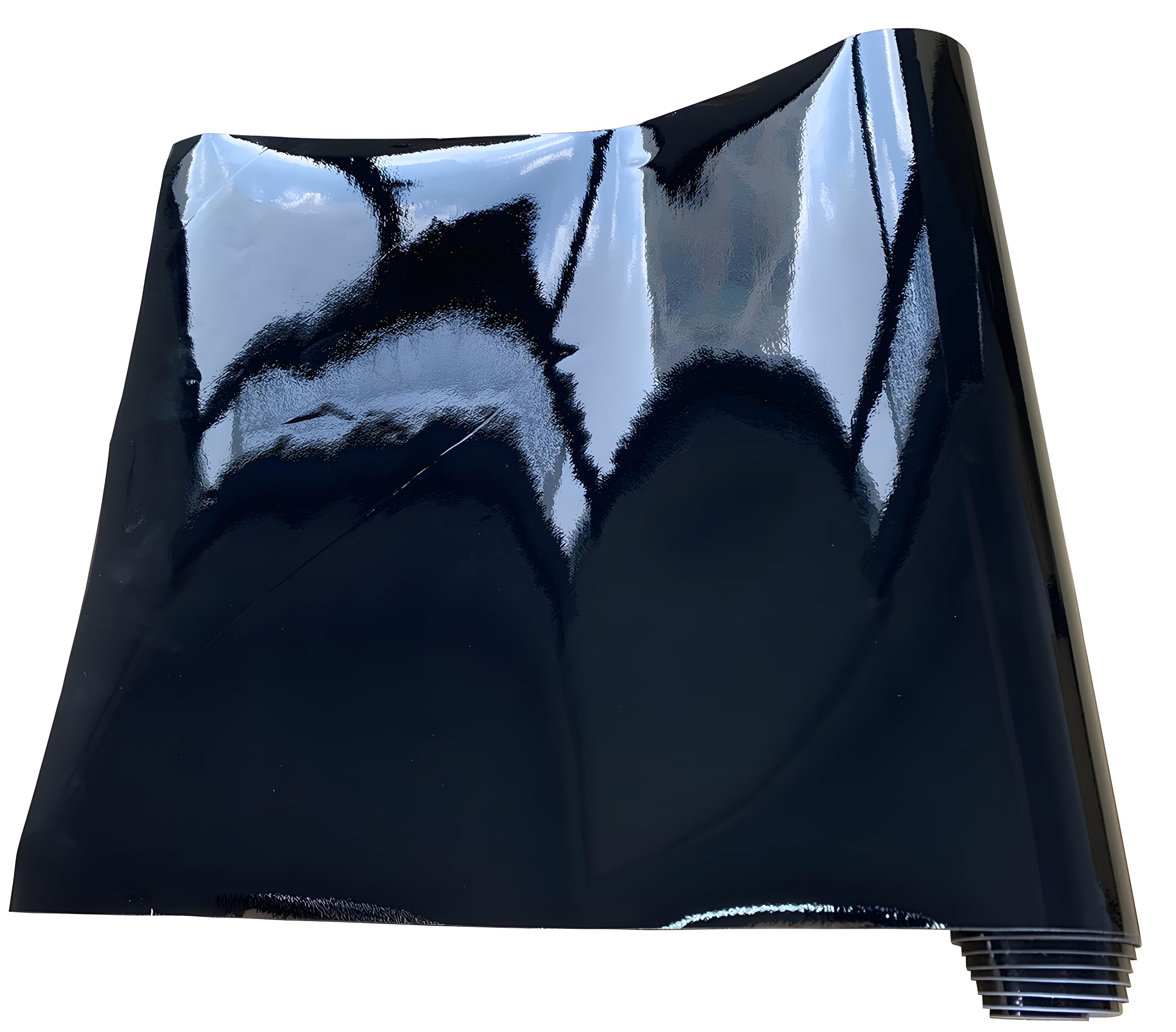Lzlrun High Gloss Black Vinyl Wrap Self Adhesive Air Release Bubble - Outdoor Rated For Automotive Use - 12' X 60' Knife + Hand Tool (1Ft X 5Ft)