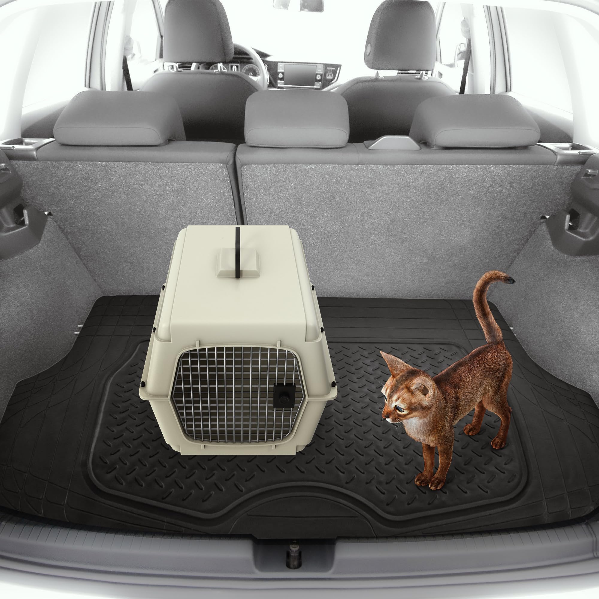Fh Group Climaproof For All Weather Protection Universal Fit Premium Quality Trimmable Automotive Cargo Mat/Trunk Liner Fits Mos