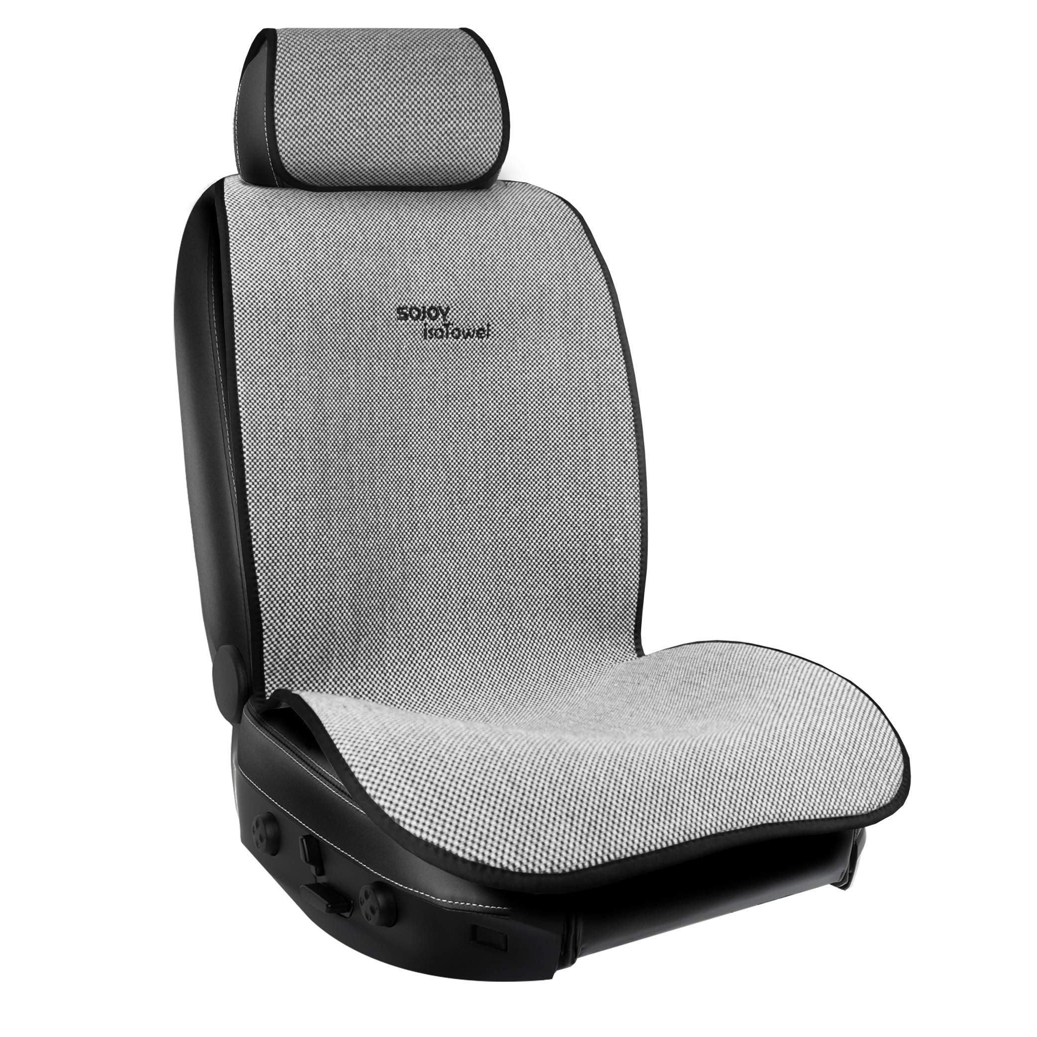 Sojoy Isotowel Car Seat Cover For Front Seat,Breathable Fabric With Non-Slip Bottom,Comfort Car Seat Protector For Cold Weather 