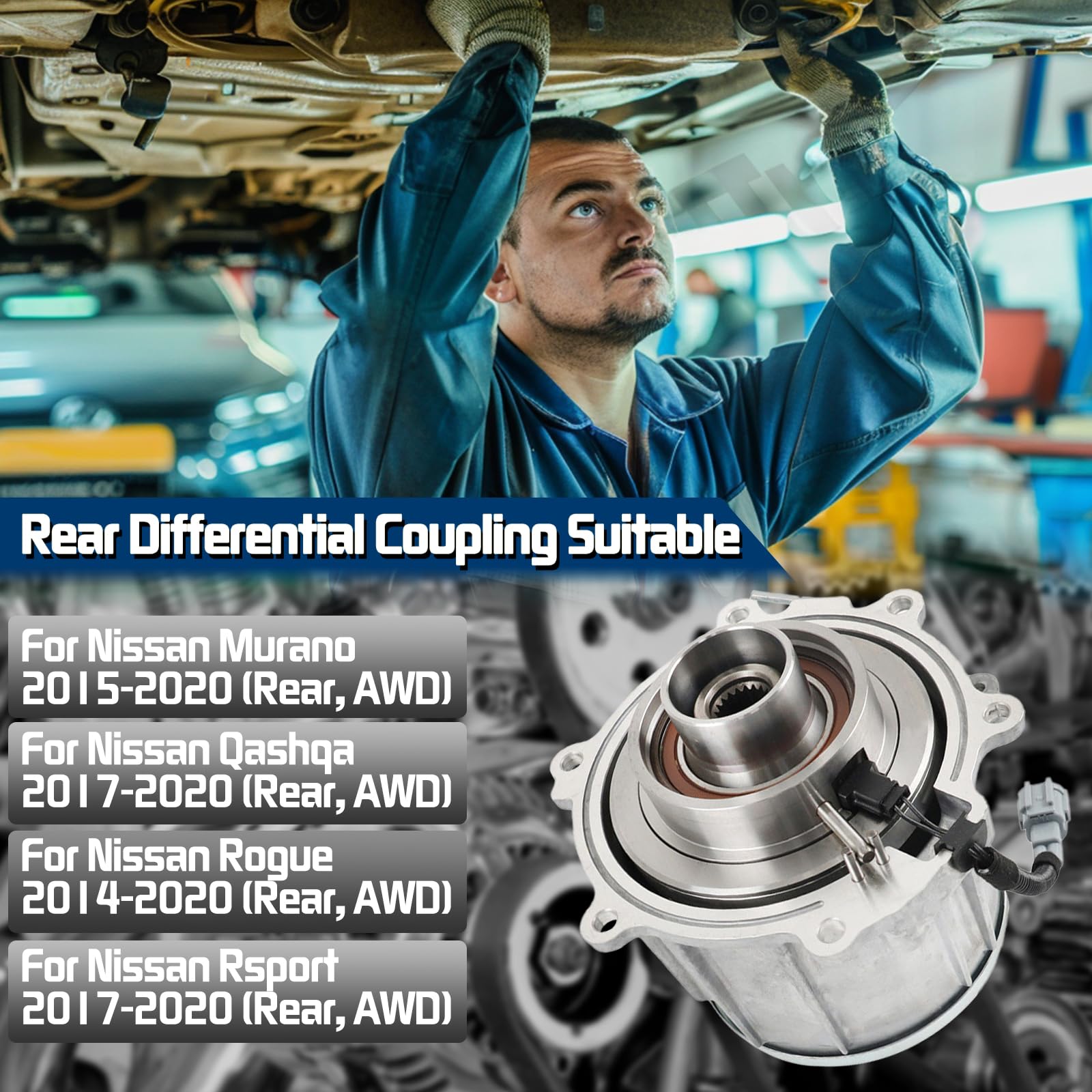 B.ZSSY 387614BF1A Rear Differential Viscous Coupler Compatible with 2014-2020 Nissan Rogue 2015-2020 Murano 2017-2020 Rsport Qas