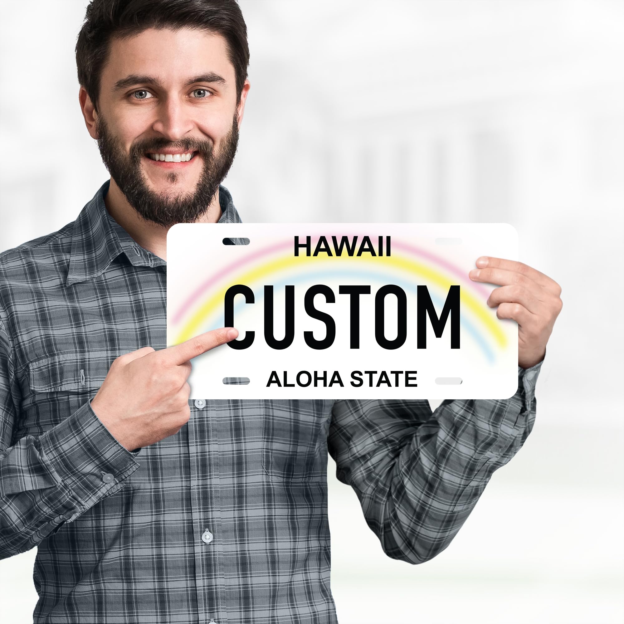 Custom Hawaii License Plate, Personalized License Plates For Car, 6X12 Inch, Rust-Free Fade Resistant Aluminum, Usa Made By My S