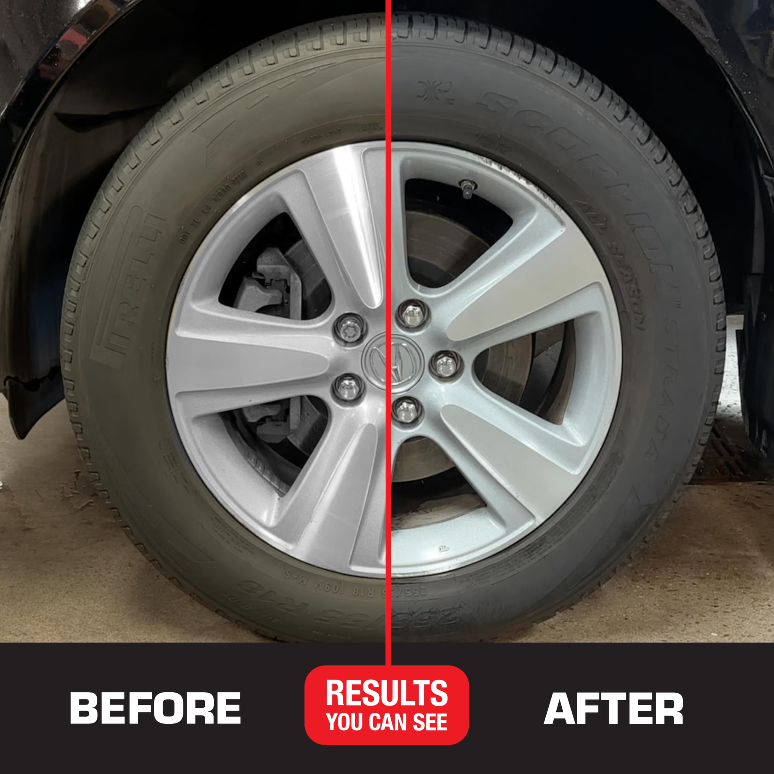 Black Magic 120228 Intense Foam Wheel & Tire Cleaner, High-Foaming Formula for Deep Cleaning, Removes Dirt, Grime & Brake Dust -