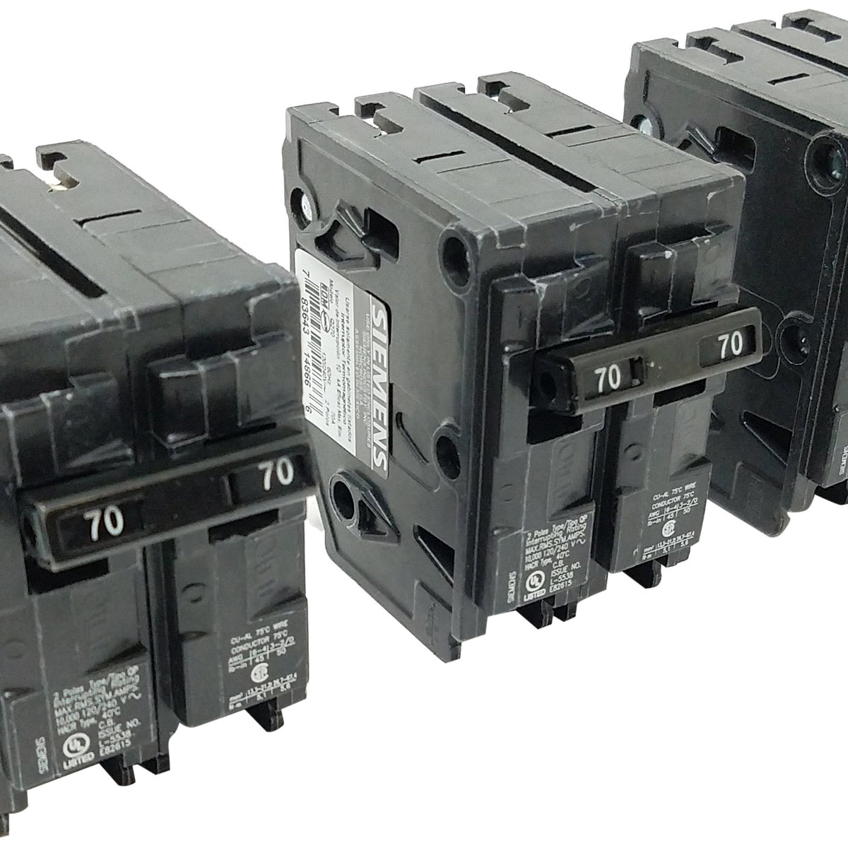 Siemens Q270_3PK 70 Amp Double Pole Type QP Circuit Breaker (Pack of 3) WBIASB079T2X9LW
